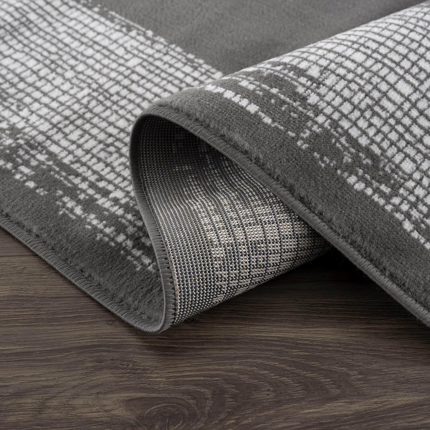 image:imageCAMILSON Baby Shag Rug 8x10 Modern Luxury Striped Boho Area Easy Shaggy Rugs Soft Medium Pile Stain Resistant EasyCleaning NonShedding for Living Room Office Indoor Carpet 8 x 10 Beige GrayDark Gray