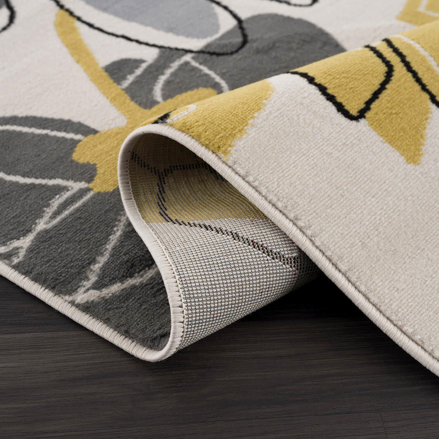 image:imageCAMILSON Baby Shag Rug 8x10 Modern Luxury Striped Boho Area Easy Shaggy Rugs Soft Medium Pile Stain Resistant EasyCleaning NonShedding for Living Room Office Indoor Carpet 8 x 10 Beige GrayYellow