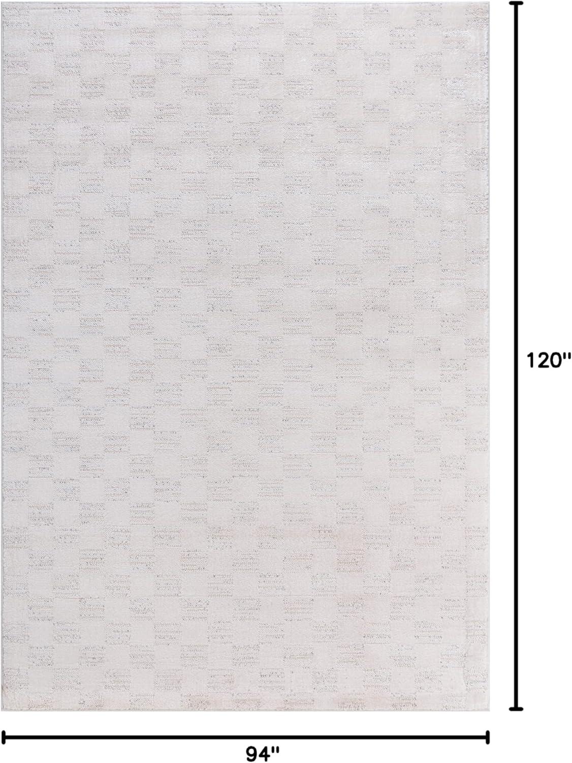 image:imageCAMILSON Baby Shag Rug 8x10 Modern Luxury Striped Boho Area Easy Shaggy Rugs Soft Medium Pile Stain Resistant EasyCleaning NonShedding for Living Room Office Indoor Carpet 8 x 10 Beige GrayMat7 Beige Gray