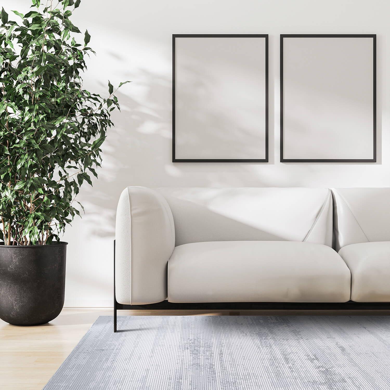 image:imageCAMILSON Baby Shag Rug 8x10 Modern Luxury Striped Boho Area Easy Shaggy Rugs Soft Medium Pile Stain Resistant EasyCleaning NonShedding for Living Room Office Indoor Carpet 8 x 10 Beige GrayPas11 White Gray