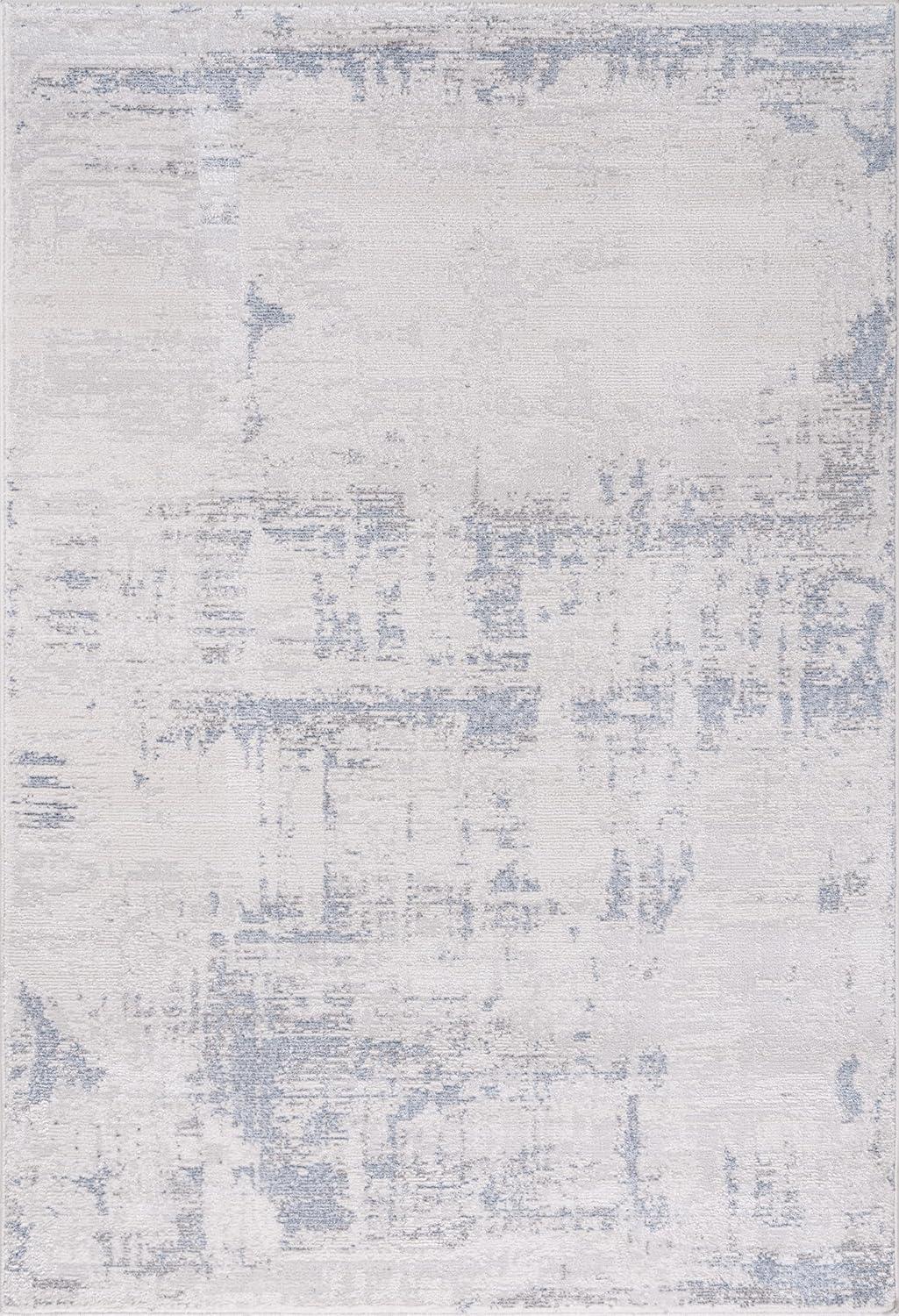 image:imageCAMILSON Baby Shag Rug 8x10 Modern Luxury Striped Boho Area Easy Shaggy Rugs Soft Medium Pile Stain Resistant EasyCleaning NonShedding for Living Room Office Indoor Carpet 8 x 10 Beige GrayPas5 Blue Gray