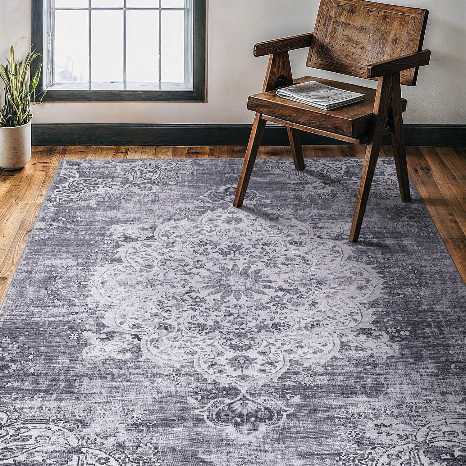 image:imageCAMILSON Baby Shag Rug 8x10 Modern Luxury Striped Boho Area Easy Shaggy Rugs Soft Medium Pile Stain Resistant EasyCleaning NonShedding for Living Room Office Indoor Carpet 8 x 10 Beige Gray2001 Gray
