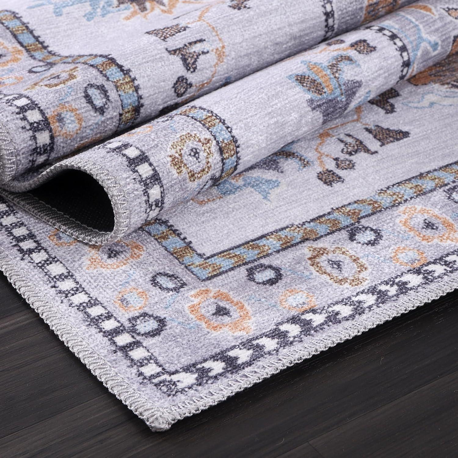 image:imageCAMILSON Baby Shag Rug 8x10 Modern Luxury Striped Boho Area Easy Shaggy Rugs Soft Medium Pile Stain Resistant EasyCleaning NonShedding for Living Room Office Indoor Carpet 8 x 10 Beige GrayStf Gray