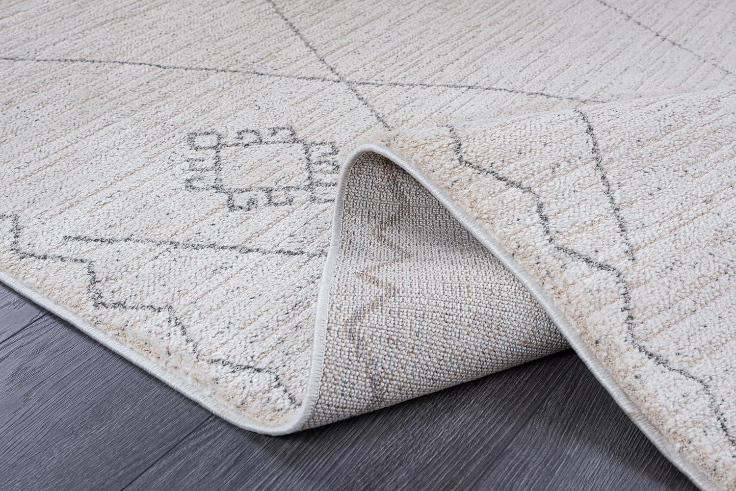 image:imageCAMILSON Baby Shag Rug 8x10 Modern Luxury Striped Boho Area Easy Shaggy Rugs Soft Medium Pile Stain Resistant EasyCleaning NonShedding for Living Room Office Indoor Carpet 8 x 10 Beige GrayMat2 Beige Gray