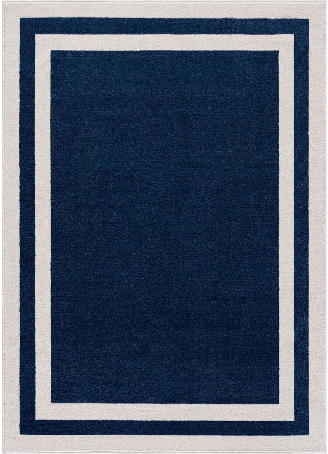 image:imageCAMILSON Baby Shag Rug 8x10 Modern Luxury Striped Boho Area Easy Shaggy Rugs Soft Medium Pile Stain Resistant EasyCleaning NonShedding for Living Room Office Indoor Carpet 8 x 10 Beige GrayNavy Blue