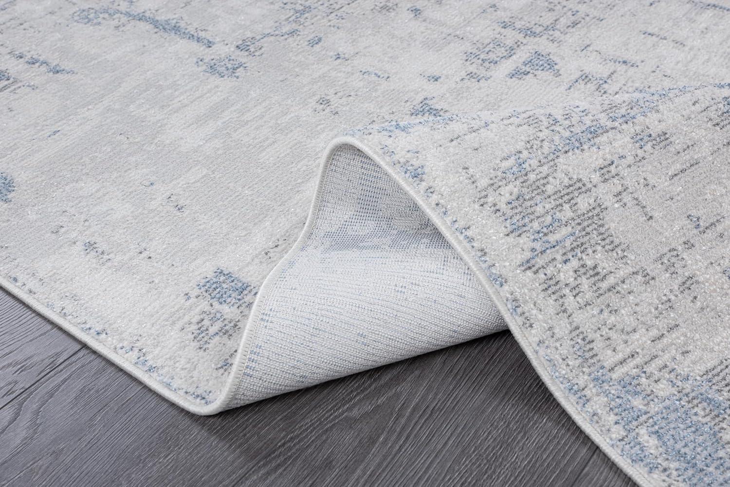 image:imageCAMILSON Baby Shag Rug 8x10 Modern Luxury Striped Boho Area Easy Shaggy Rugs Soft Medium Pile Stain Resistant EasyCleaning NonShedding for Living Room Office Indoor Carpet 8 x 10 Beige GrayPas5 Blue Gray