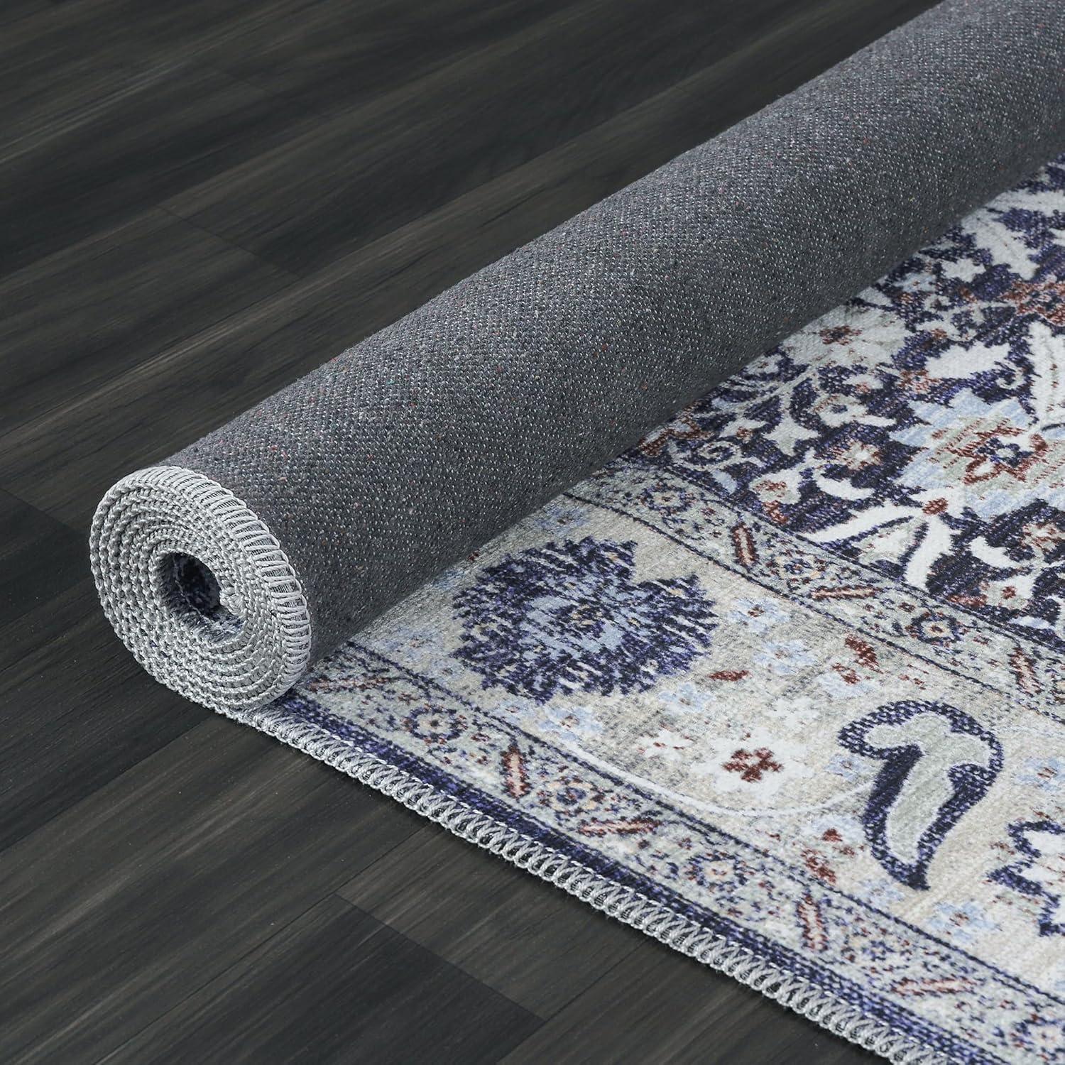 image:imageCAMILSON Baby Shag Rug 8x10 Modern Luxury Striped Boho Area Easy Shaggy Rugs Soft Medium Pile Stain Resistant EasyCleaning NonShedding for Living Room Office Indoor Carpet 8 x 10 Beige GrayVen Blue