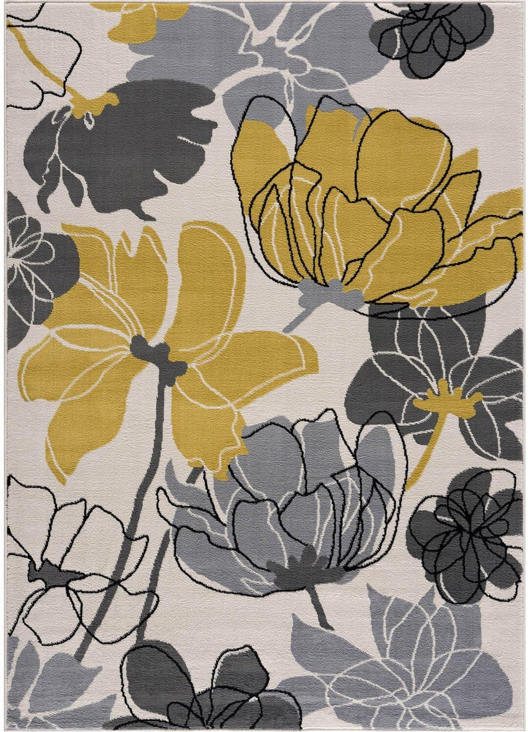image:imageCAMILSON Baby Shag Rug 8x10 Modern Luxury Striped Boho Area Easy Shaggy Rugs Soft Medium Pile Stain Resistant EasyCleaning NonShedding for Living Room Office Indoor Carpet 8 x 10 Beige GrayYellow