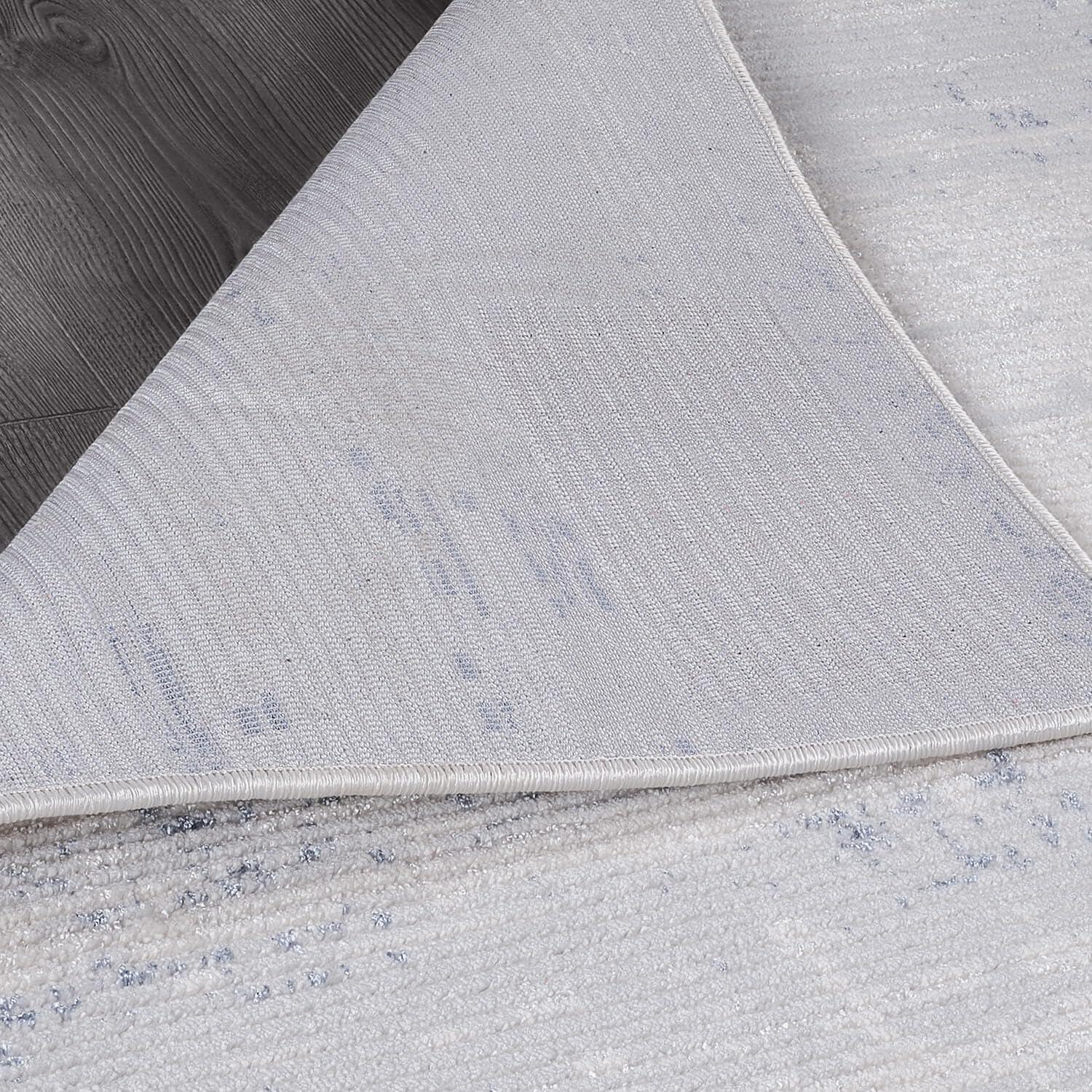 image:imageCAMILSON Baby Shag Rug 8x10 Modern Luxury Striped Boho Area Easy Shaggy Rugs Soft Medium Pile Stain Resistant EasyCleaning NonShedding for Living Room Office Indoor Carpet 8 x 10 Beige GrayPas13 White Blue
