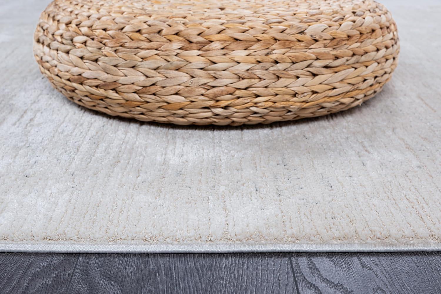 image:imageCAMILSON Baby Shag Rug 8x10 Modern Luxury Striped Boho Area Easy Shaggy Rugs Soft Medium Pile Stain Resistant EasyCleaning NonShedding for Living Room Office Indoor Carpet 8 x 10 Beige GrayMat5 Beige Gray