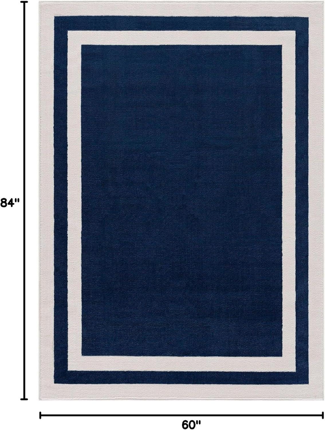 image:imageCAMILSON Baby Shag Rug 8x10 Modern Luxury Striped Boho Area Easy Shaggy Rugs Soft Medium Pile Stain Resistant EasyCleaning NonShedding for Living Room Office Indoor Carpet 8 x 10 Beige GrayNavy Blue