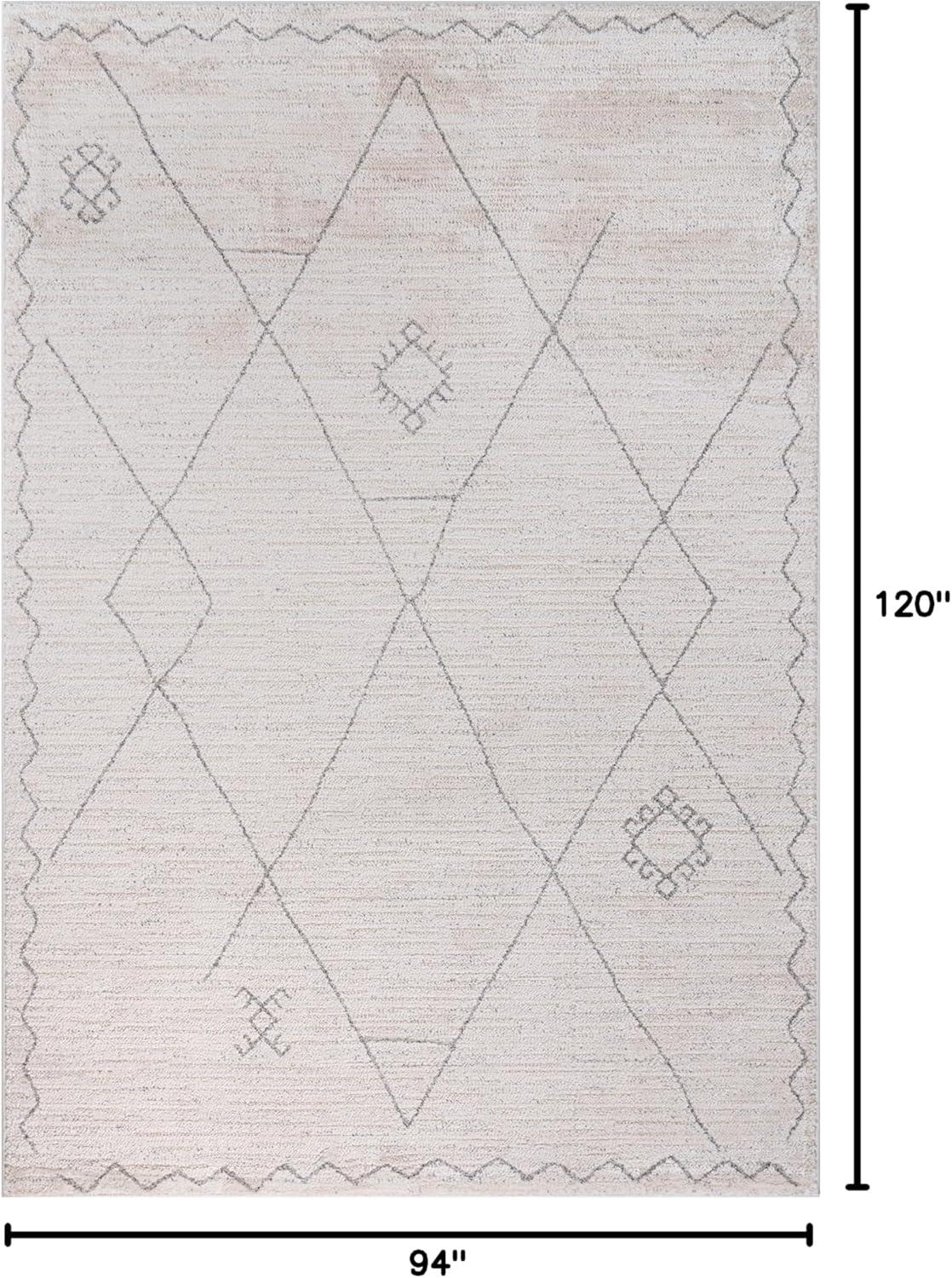 image:imageCAMILSON Baby Shag Rug 8x10 Modern Luxury Striped Boho Area Easy Shaggy Rugs Soft Medium Pile Stain Resistant EasyCleaning NonShedding for Living Room Office Indoor Carpet 8 x 10 Beige GrayMat2 Beige Gray
