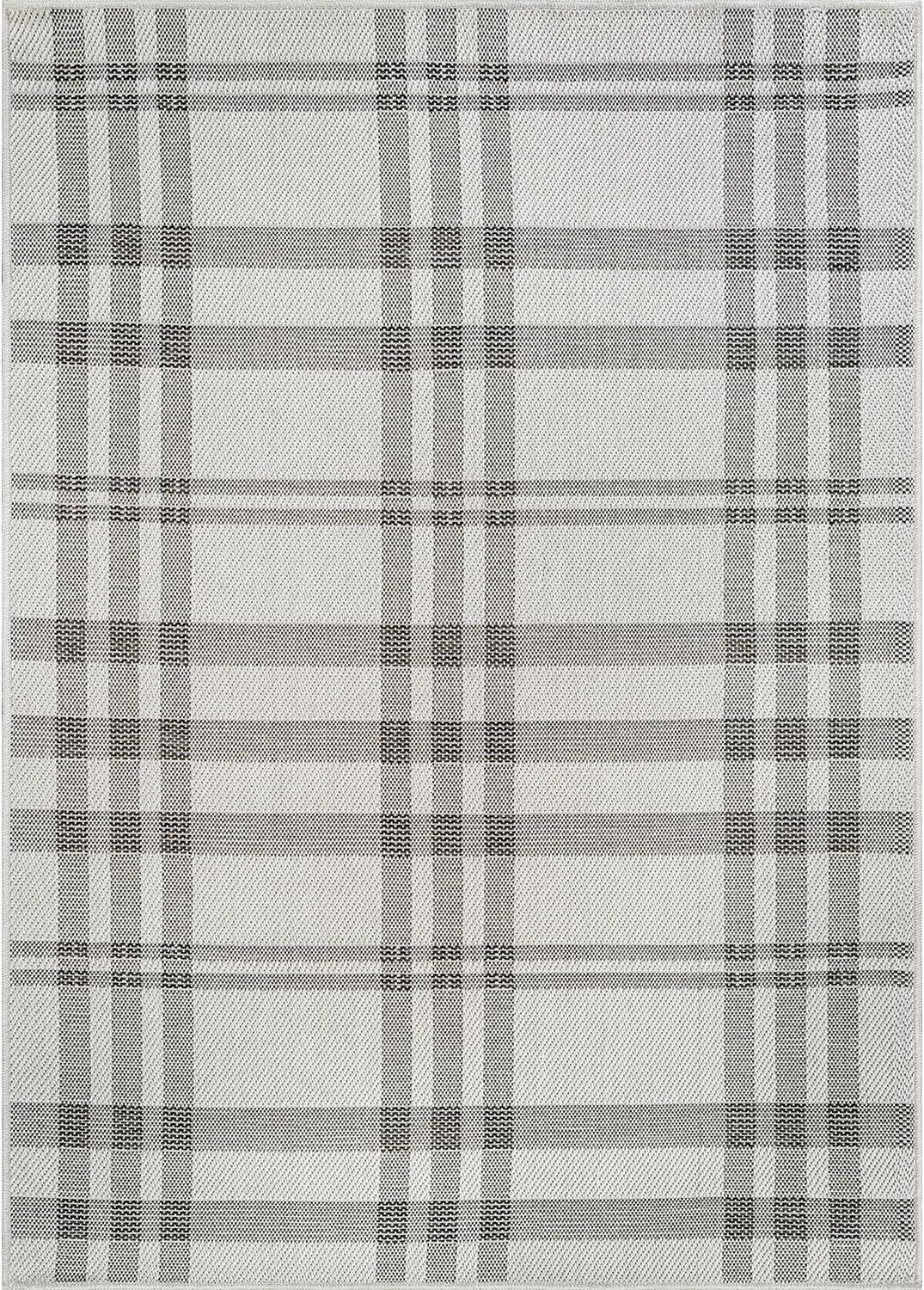 image:imageCAMILSON Easy Jute Rug 5x7 Indoor Outdoor Natural Color Fiber Area Rugs for Living Room Patio and Kitchen Rug Herringbone Seagrass Woven Design EasyCleaning Washable Outside Carpet Alfombras 5 x 7BoxBoneblack