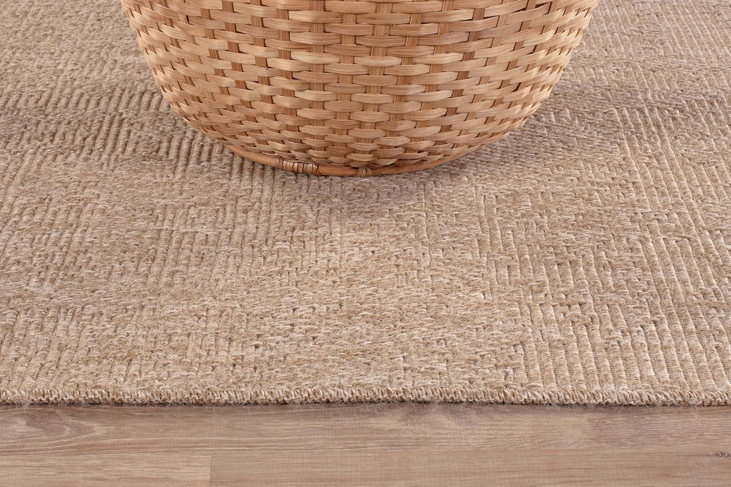 image:imageCAMILSON Easy Jute Rug 5x7 Indoor Outdoor Natural Color Fiber Area Rugs for Living Room Patio and Kitchen Rug Herringbone Seagrass Woven Design EasyCleaning Washable Outside Carpet Alfombras 5 x 7GranulatedNatural
