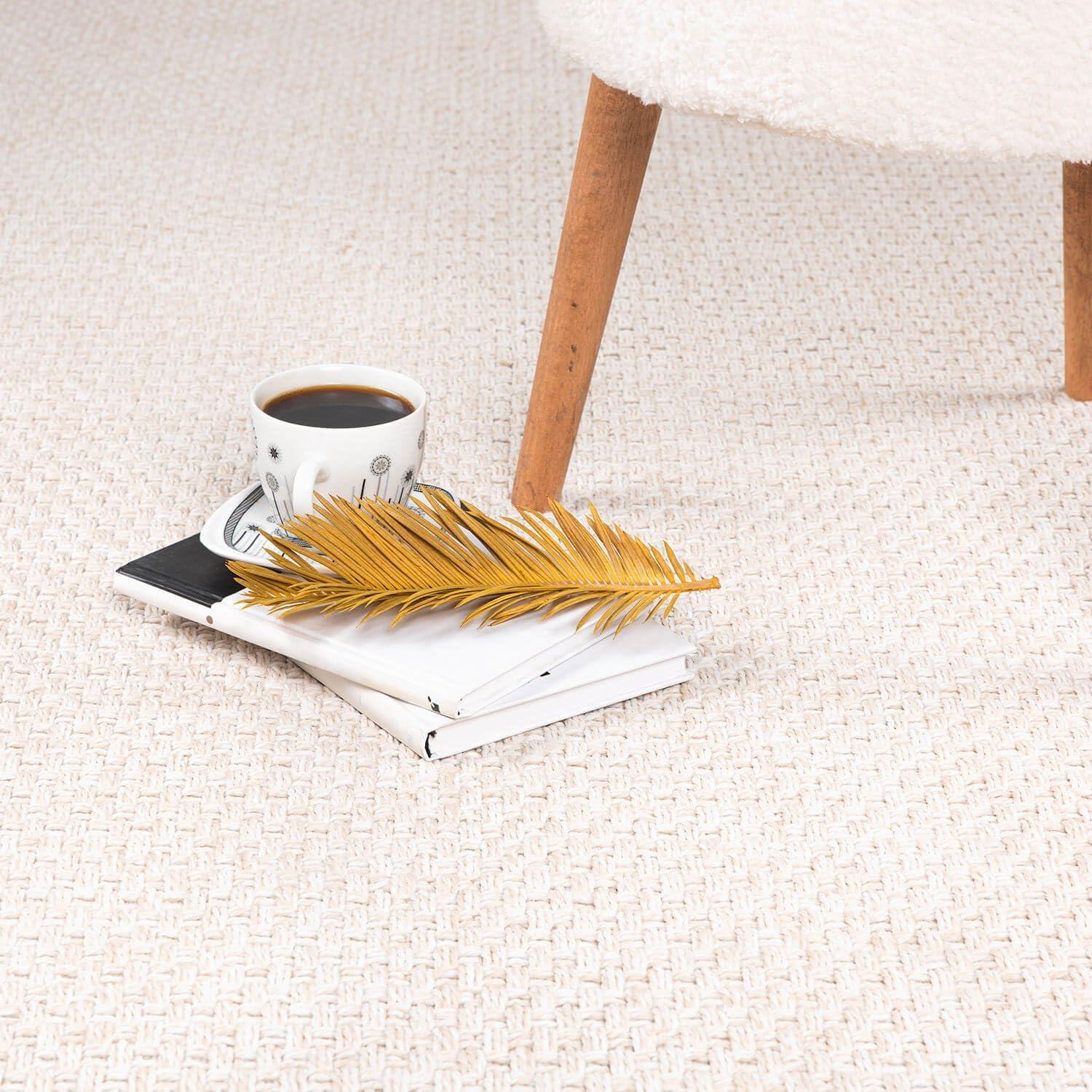 image:imageCAMILSON Easy Jute Rug 5x7 Indoor Outdoor Natural Color Fiber Area Rugs for Living Room Patio and Kitchen Rug Herringbone Seagrass Woven Design EasyCleaning Washable Outside Carpet Alfombras 5 x 7BasketweaveBone