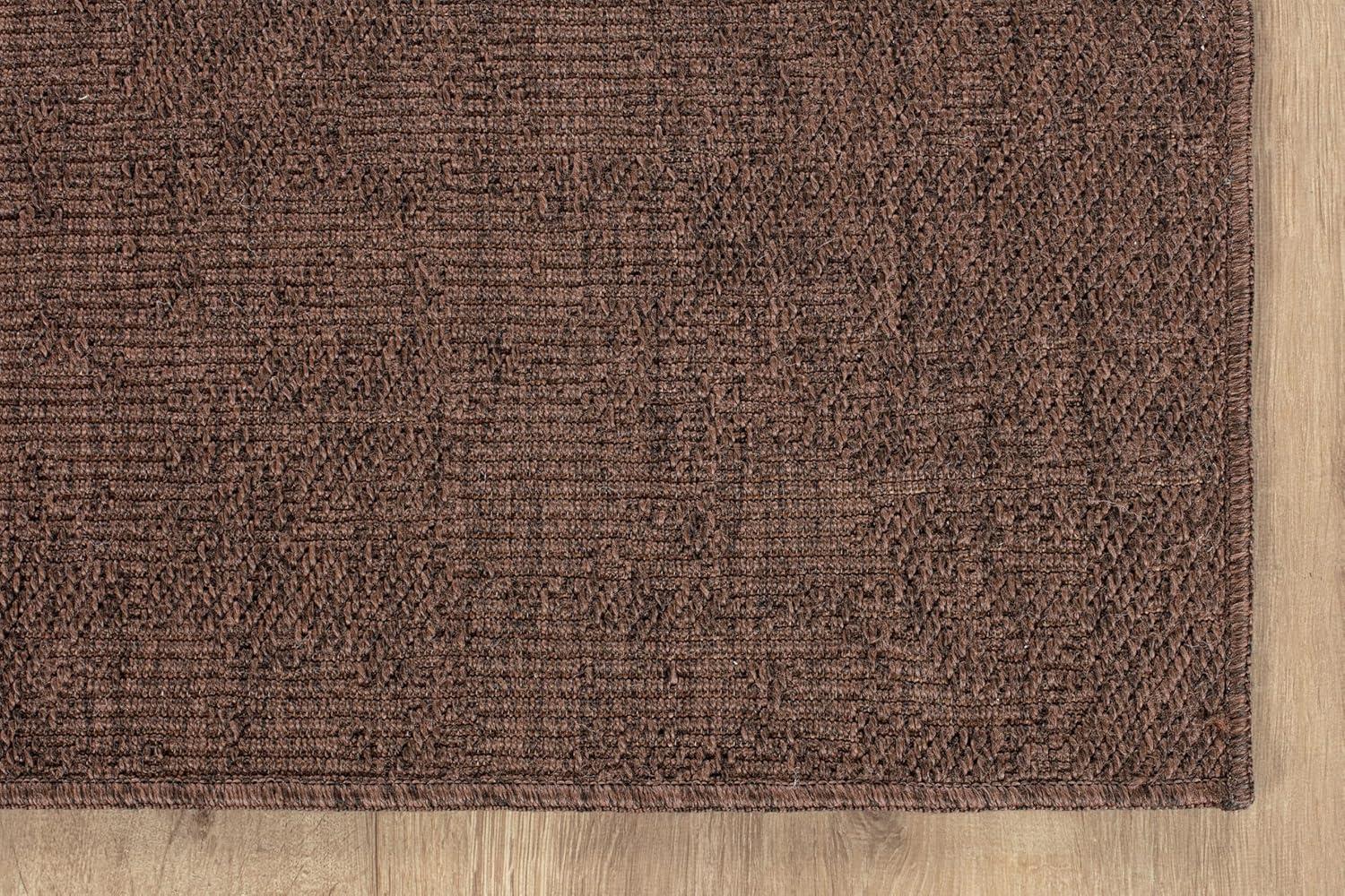image:imageCAMILSON Easy Jute Rug 5x7 Indoor Outdoor Natural Color Fiber Area Rugs for Living Room Patio and Kitchen Rug Herringbone Seagrass Woven Design EasyCleaning Washable Outside Carpet Alfombras 5 x 7GranulatedBrown