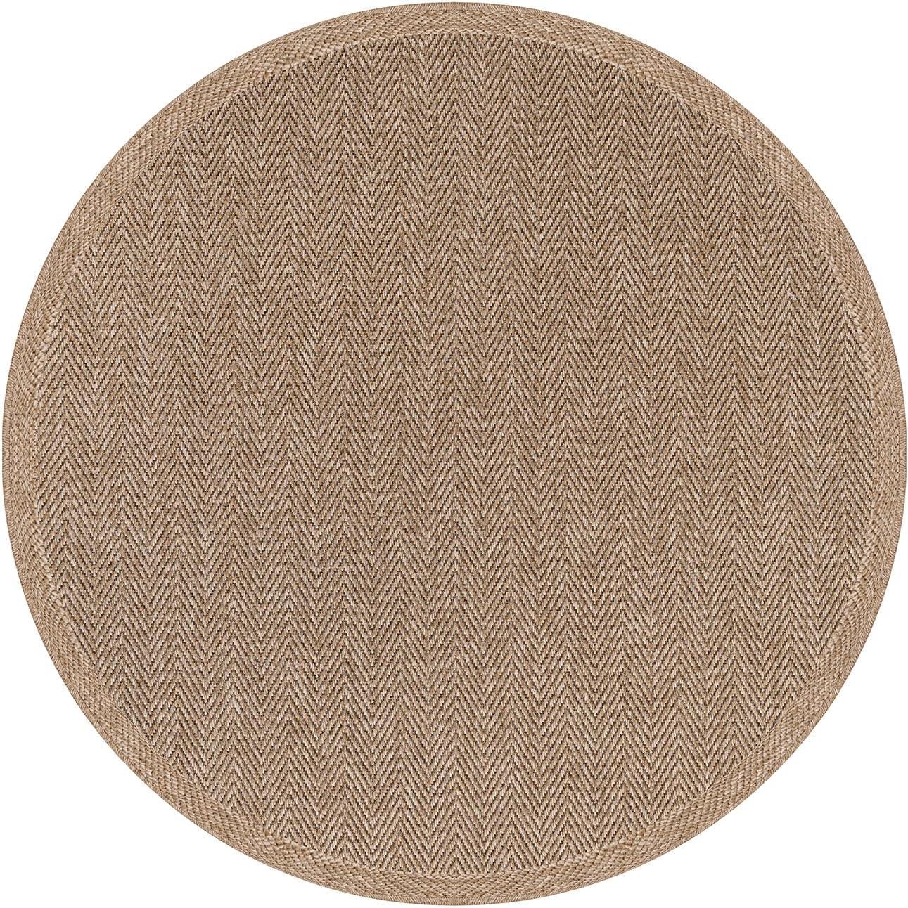 image:imageCAMILSON Easy Jute Rug 5x7 Indoor Outdoor Natural Color Fiber Area Rugs for Living Room Patio and Kitchen Rug Herringbone Seagrass Woven Design EasyCleaning Washable Outside Carpet Alfombras 5 x 7HerringboneNatural