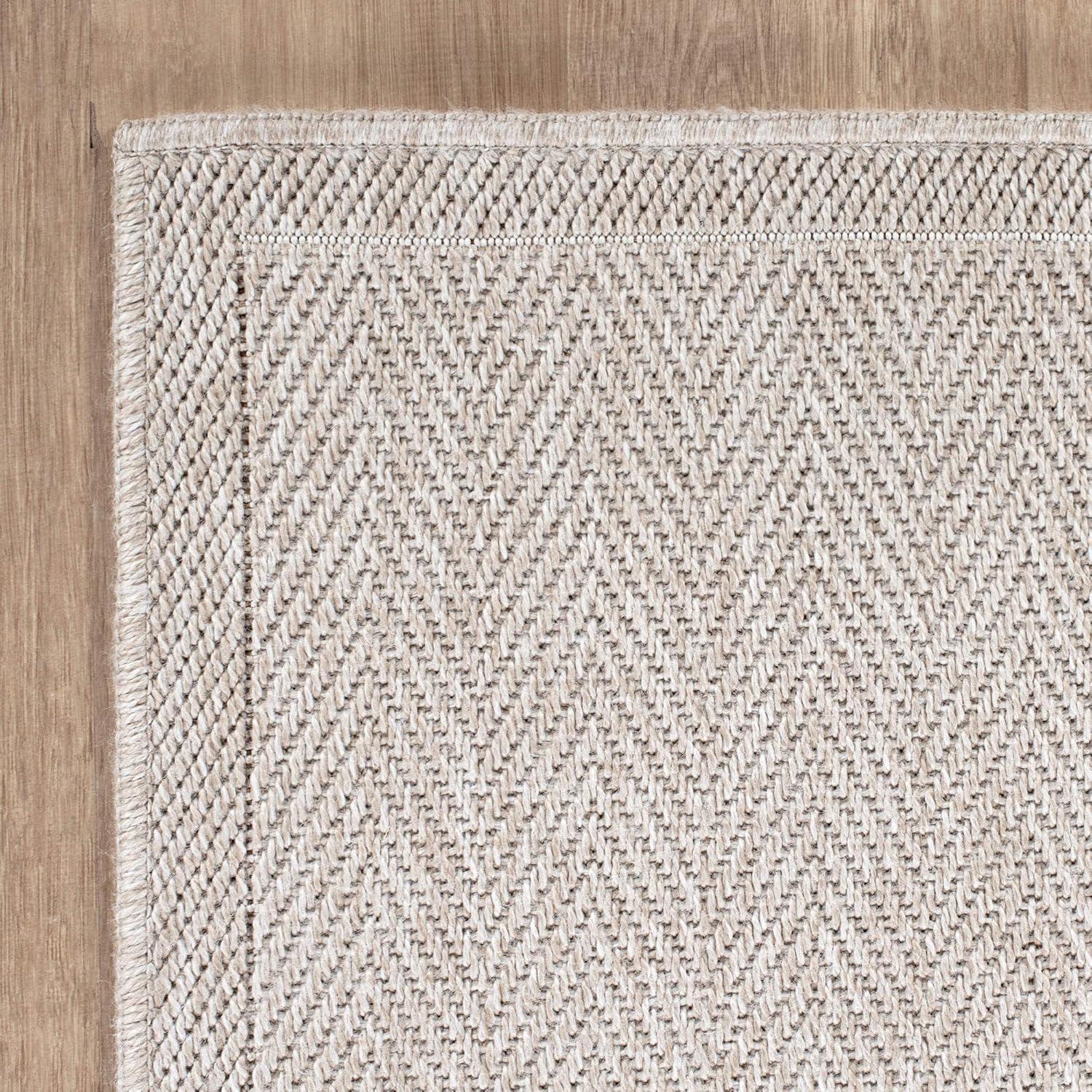 image:imageCAMILSON Easy Jute Rug 5x7 Indoor Outdoor Natural Color Fiber Area Rugs for Living Room Patio and Kitchen Rug Herringbone Seagrass Woven Design EasyCleaning Washable Outside Carpet Alfombras 5 x 7HerringboneBone