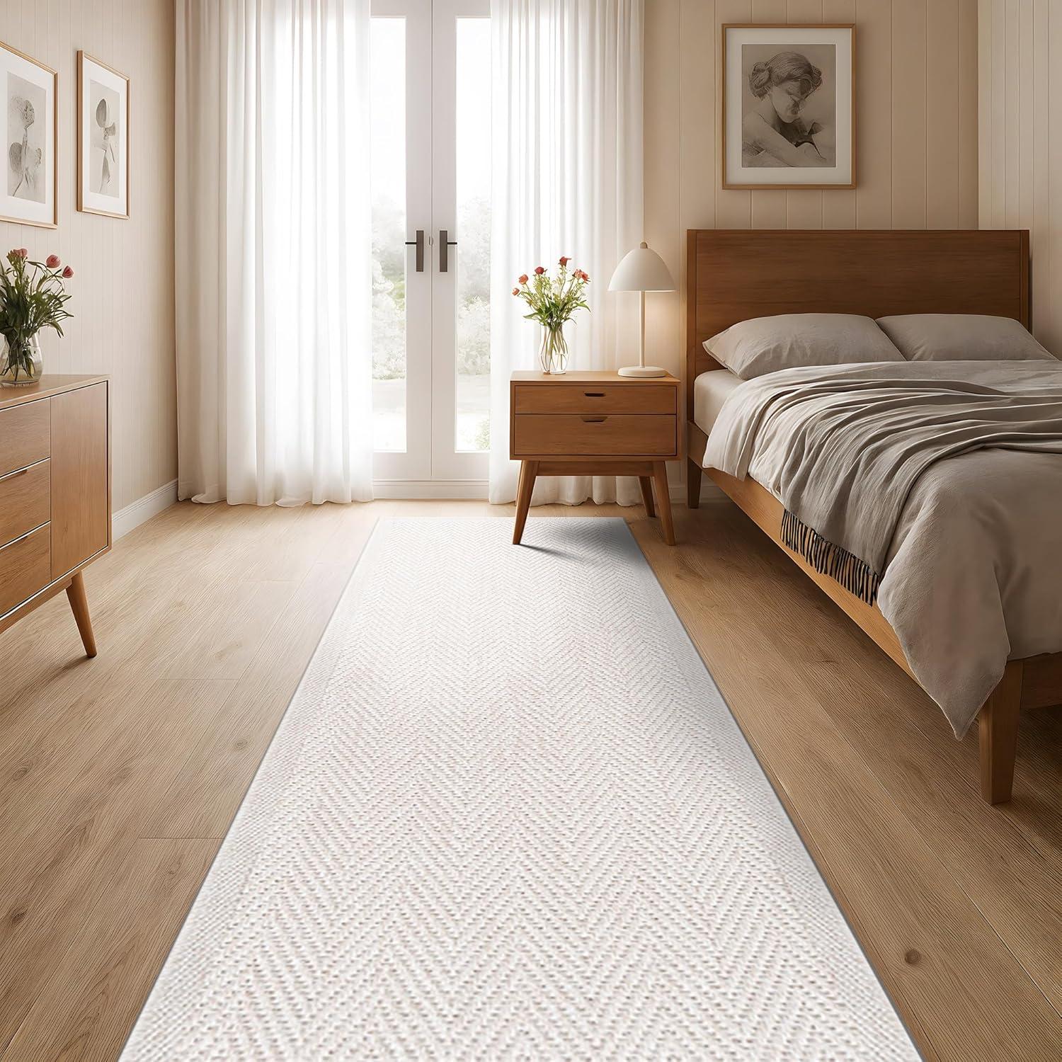 image:imageCAMILSON Easy Jute Rug 5x7 Indoor Outdoor Natural Color Fiber Area Rugs for Living Room Patio and Kitchen Rug Herringbone Seagrass Woven Design EasyCleaning Washable Outside Carpet Alfombras 5 x 7HerringboneBone