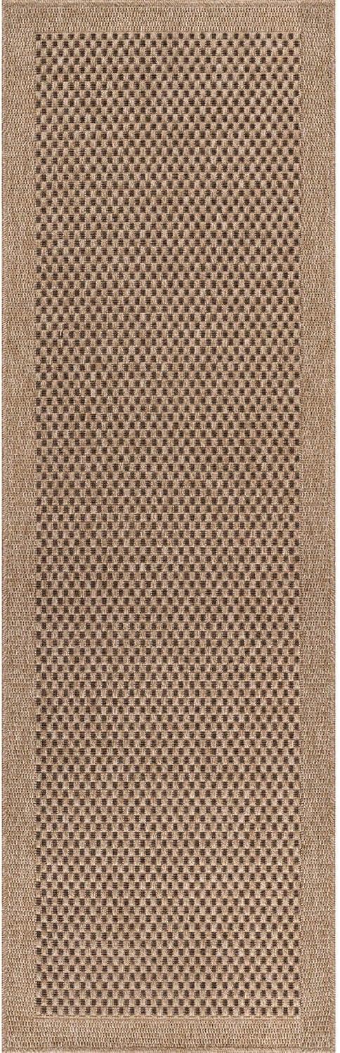 image:imageCAMILSON Easy Jute Rug 5x7 Indoor Outdoor Natural Color Fiber Area Rugs for Living Room Patio and Kitchen Rug Herringbone Seagrass Woven Design EasyCleaning Washable Outside Carpet Alfombras 5 x 7CheckeredNatural