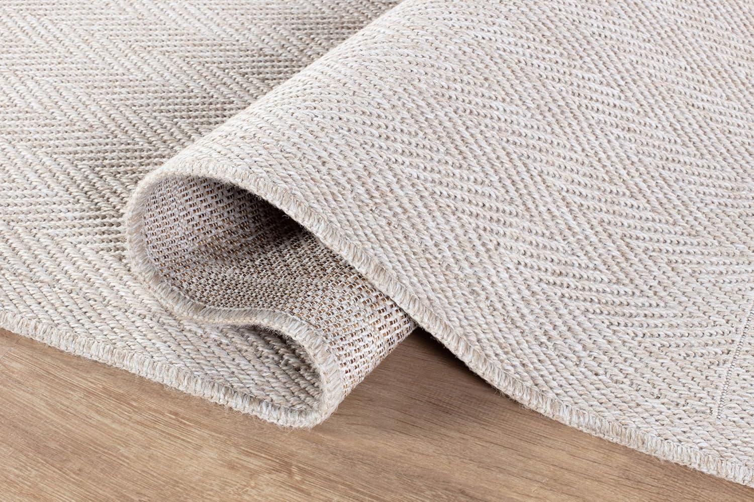 image:imageCAMILSON Easy Jute Rug 5x7 Indoor Outdoor Natural Color Fiber Area Rugs for Living Room Patio and Kitchen Rug Herringbone Seagrass Woven Design EasyCleaning Washable Outside Carpet Alfombras 5 x 7HerringboneBone