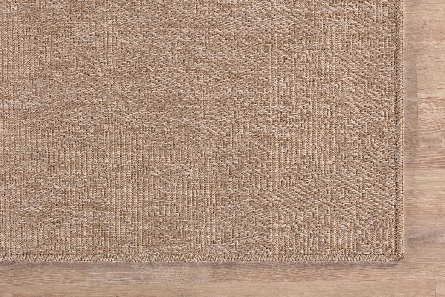 image:imageCAMILSON Easy Jute Rug 5x7 Indoor Outdoor Natural Color Fiber Area Rugs for Living Room Patio and Kitchen Rug Herringbone Seagrass Woven Design EasyCleaning Washable Outside Carpet Alfombras 5 x 7GranulatedNatural