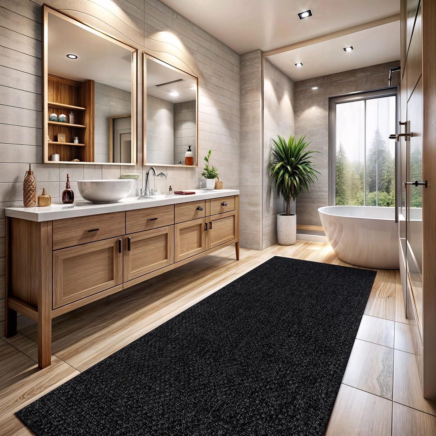 image:imageCAMILSON Easy Jute Rug 5x7 Indoor Outdoor Natural Color Fiber Area Rugs for Living Room Patio and Kitchen Rug Herringbone Seagrass Woven Design EasyCleaning Washable Outside Carpet Alfombras 5 x 7BasketweaveAnthracite