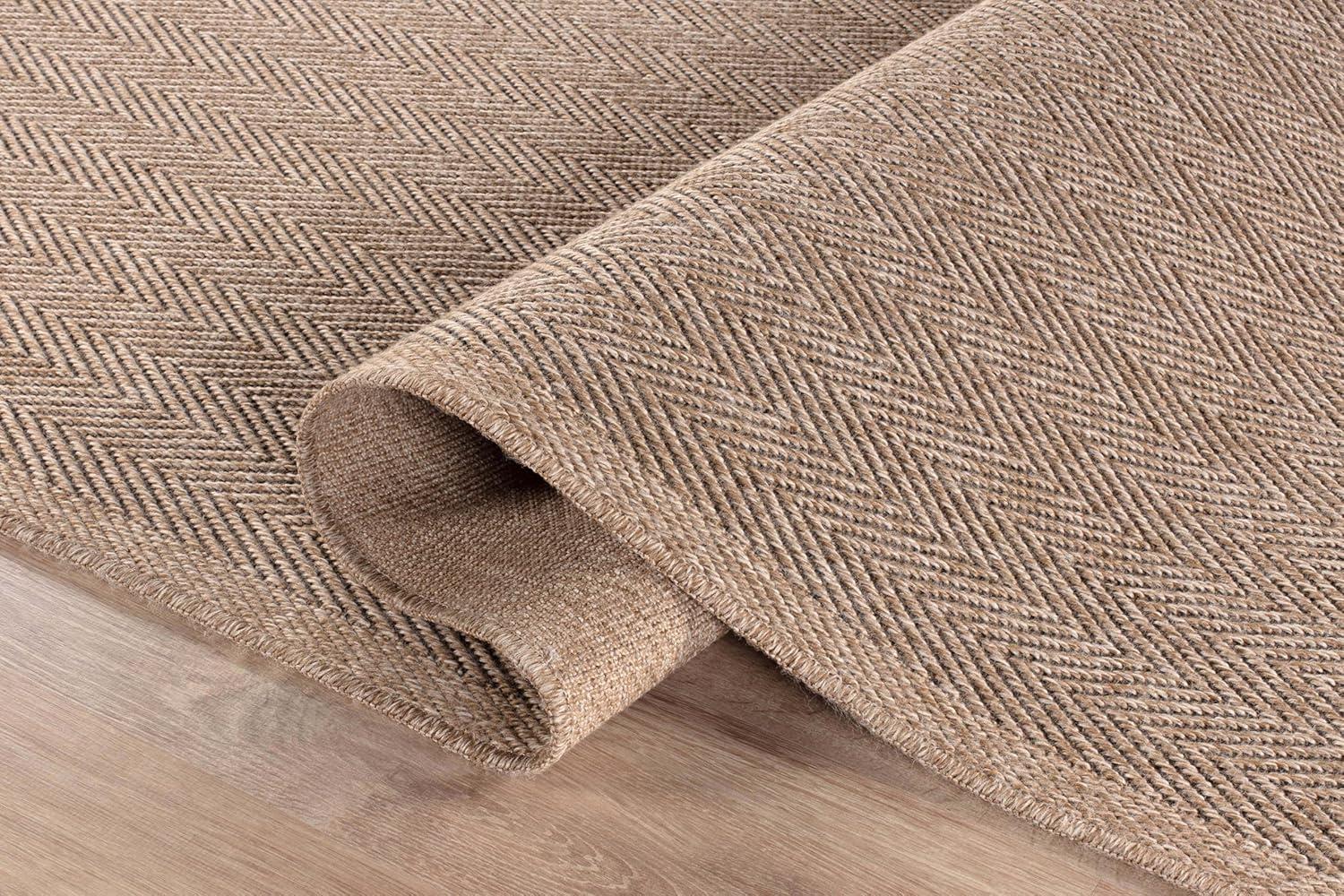 image:imageCAMILSON Easy Jute Rug 5x7 Indoor Outdoor Natural Color Fiber Area Rugs for Living Room Patio and Kitchen Rug Herringbone Seagrass Woven Design EasyCleaning Washable Outside Carpet Alfombras 5 x 7HerringboneNatural