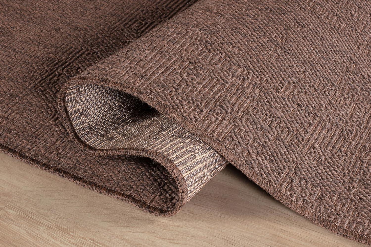 image:imageCAMILSON Easy Jute Rug 5x7 Indoor Outdoor Natural Color Fiber Area Rugs for Living Room Patio and Kitchen Rug Herringbone Seagrass Woven Design EasyCleaning Washable Outside Carpet Alfombras 5 x 7GranulatedBrown