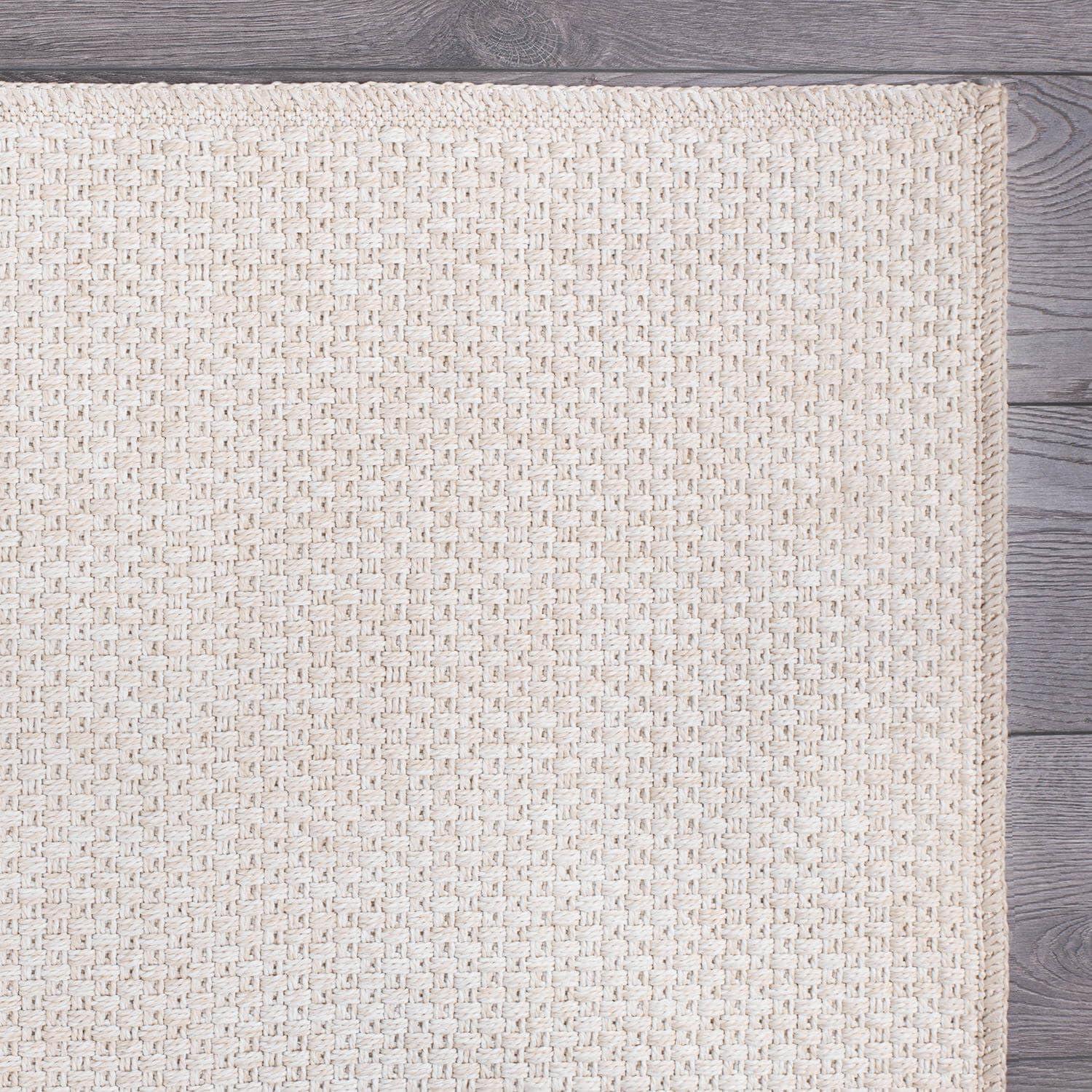 image:imageCAMILSON Easy Jute Rug 5x7 Indoor Outdoor Natural Color Fiber Area Rugs for Living Room Patio and Kitchen Rug Herringbone Seagrass Woven Design EasyCleaning Washable Outside Carpet Alfombras 5 x 7BasketweaveBone