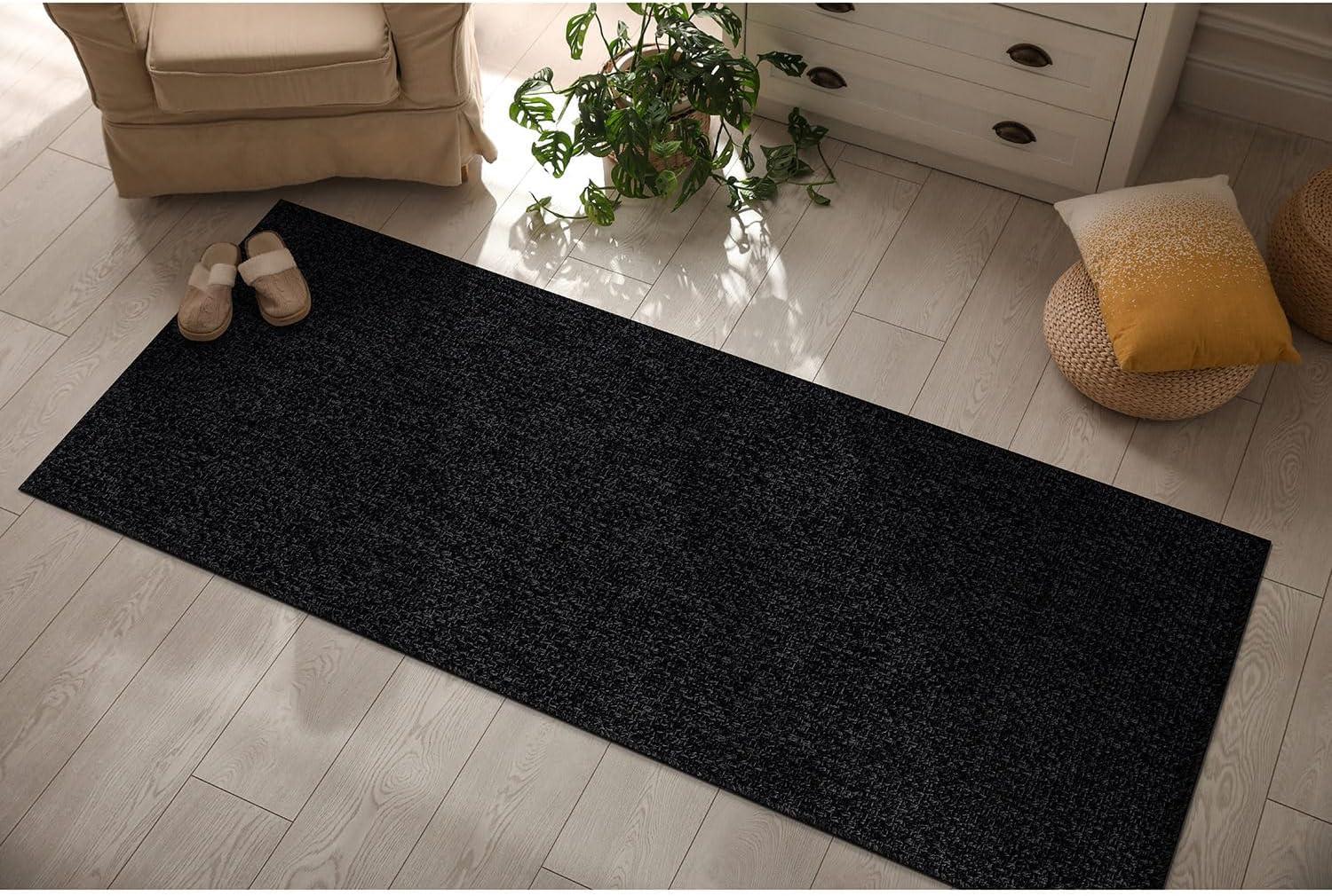 image:imageCAMILSON Easy Jute Rug 5x7 Indoor Outdoor Natural Color Fiber Area Rugs for Living Room Patio and Kitchen Rug Herringbone Seagrass Woven Design EasyCleaning Washable Outside Carpet Alfombras 5 x 7BasketweaveAnthracite