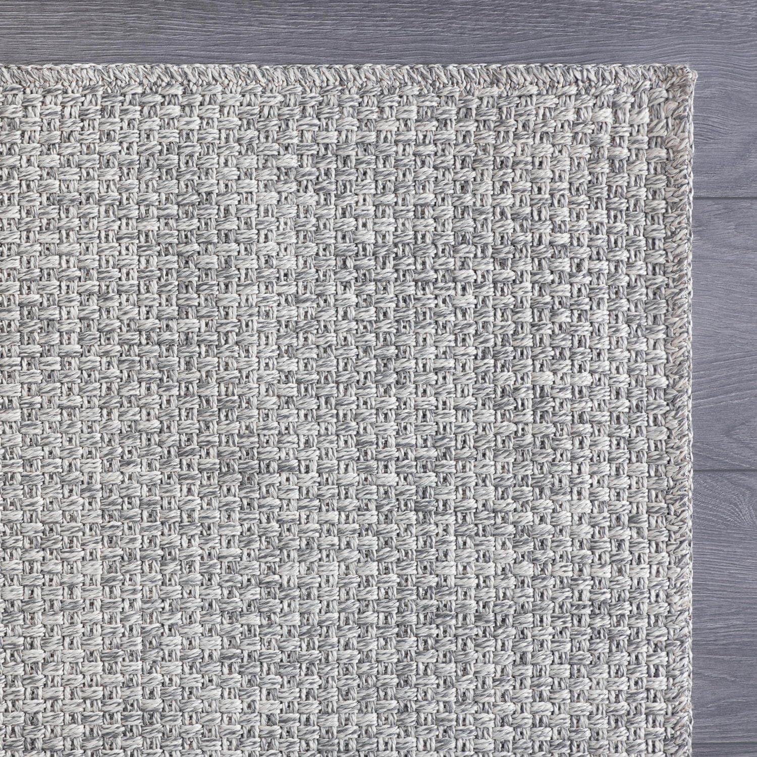 image:imageCAMILSON Easy Jute Rug 5x7 Indoor Outdoor Natural Color Fiber Area Rugs for Living Room Patio and Kitchen Rug Herringbone Seagrass Woven Design EasyCleaning Washable Outside Carpet Alfombras 5 x 7BasketweaveSilver