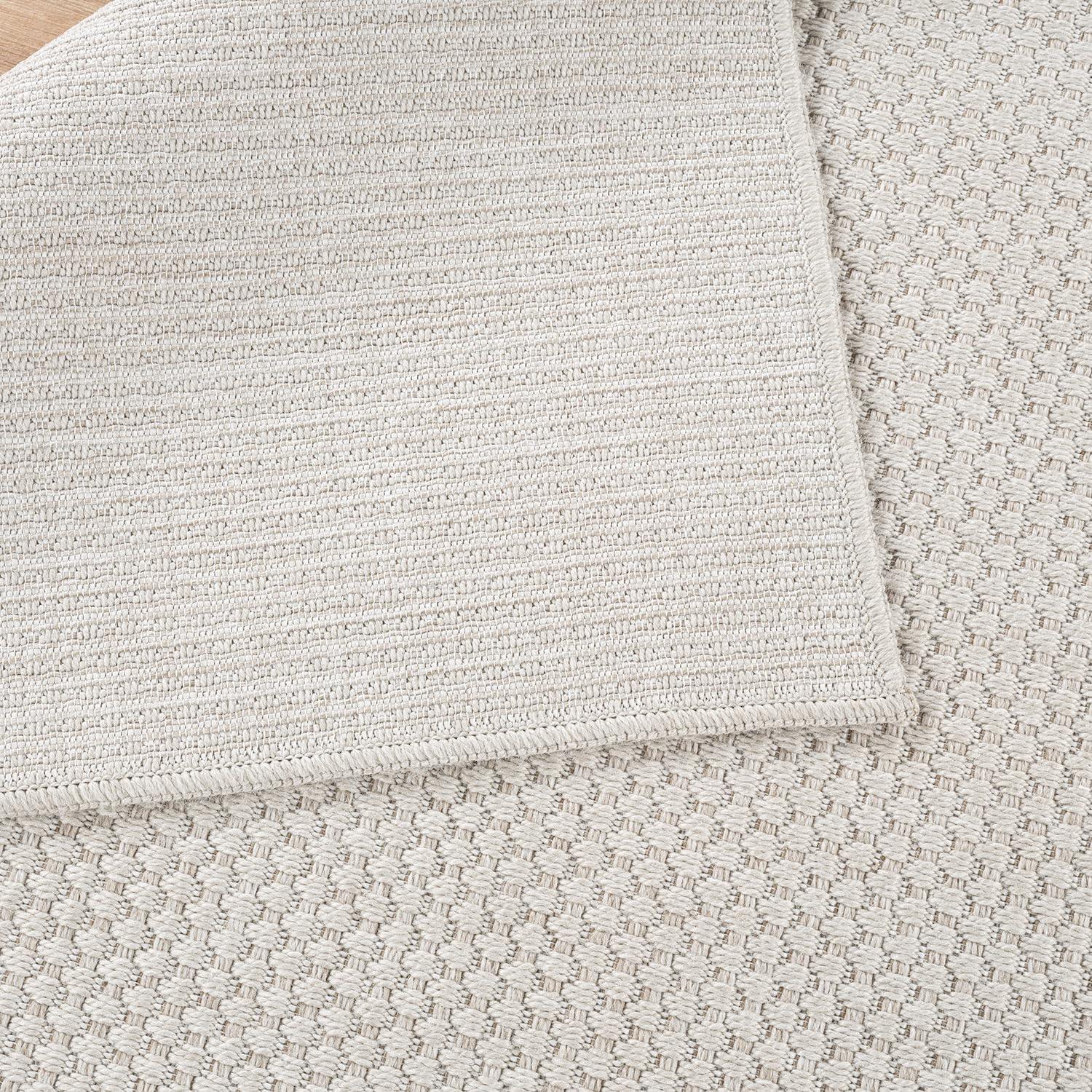 image:imageCAMILSON Easy Jute Rug 5x7 Indoor Outdoor Natural Color Fiber Area Rugs for Living Room Patio and Kitchen Rug Herringbone Seagrass Woven Design EasyCleaning Washable Outside Carpet Alfombras 5 x 7BasketweaveBone