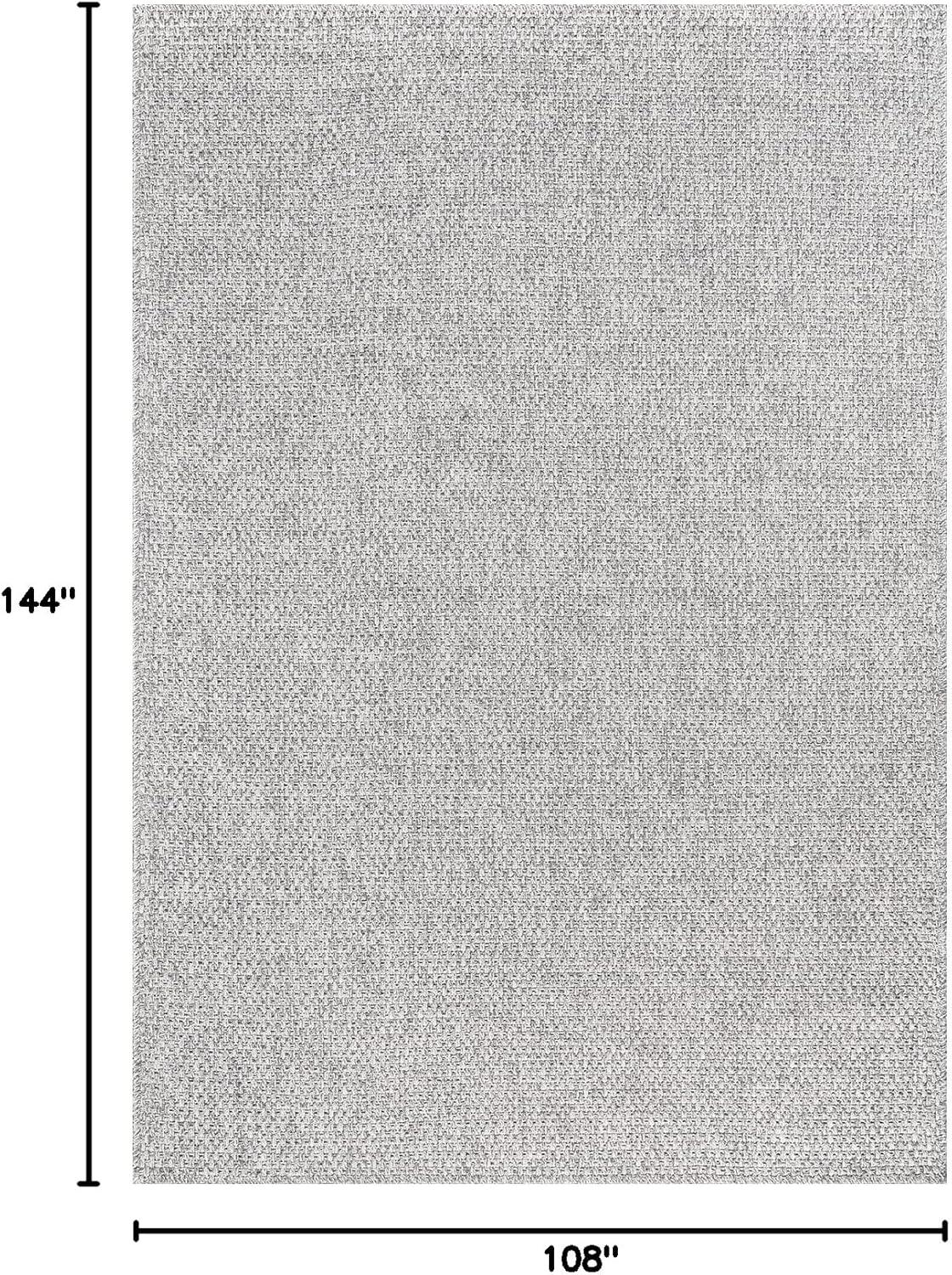 image:imageCAMILSON Easy Jute Rug 5x7 Indoor Outdoor Natural Color Fiber Area Rugs for Living Room Patio and Kitchen Rug Herringbone Seagrass Woven Design EasyCleaning Washable Outside Carpet Alfombras 5 x 7BasketweaveSilver