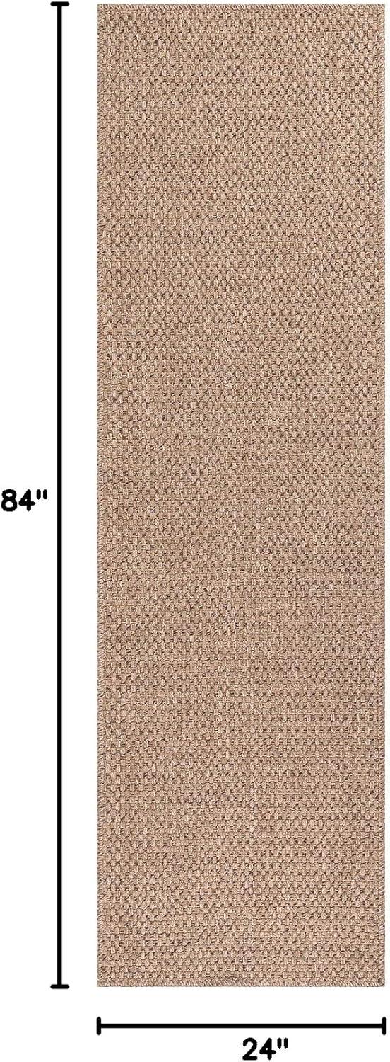 image:imageCAMILSON Easy Jute Rug 5x7 Indoor Outdoor Natural Color Fiber Area Rugs for Living Room Patio and Kitchen Rug Herringbone Seagrass Woven Design EasyCleaning Washable Outside Carpet Alfombras 5 x 7BasketweaveNatural