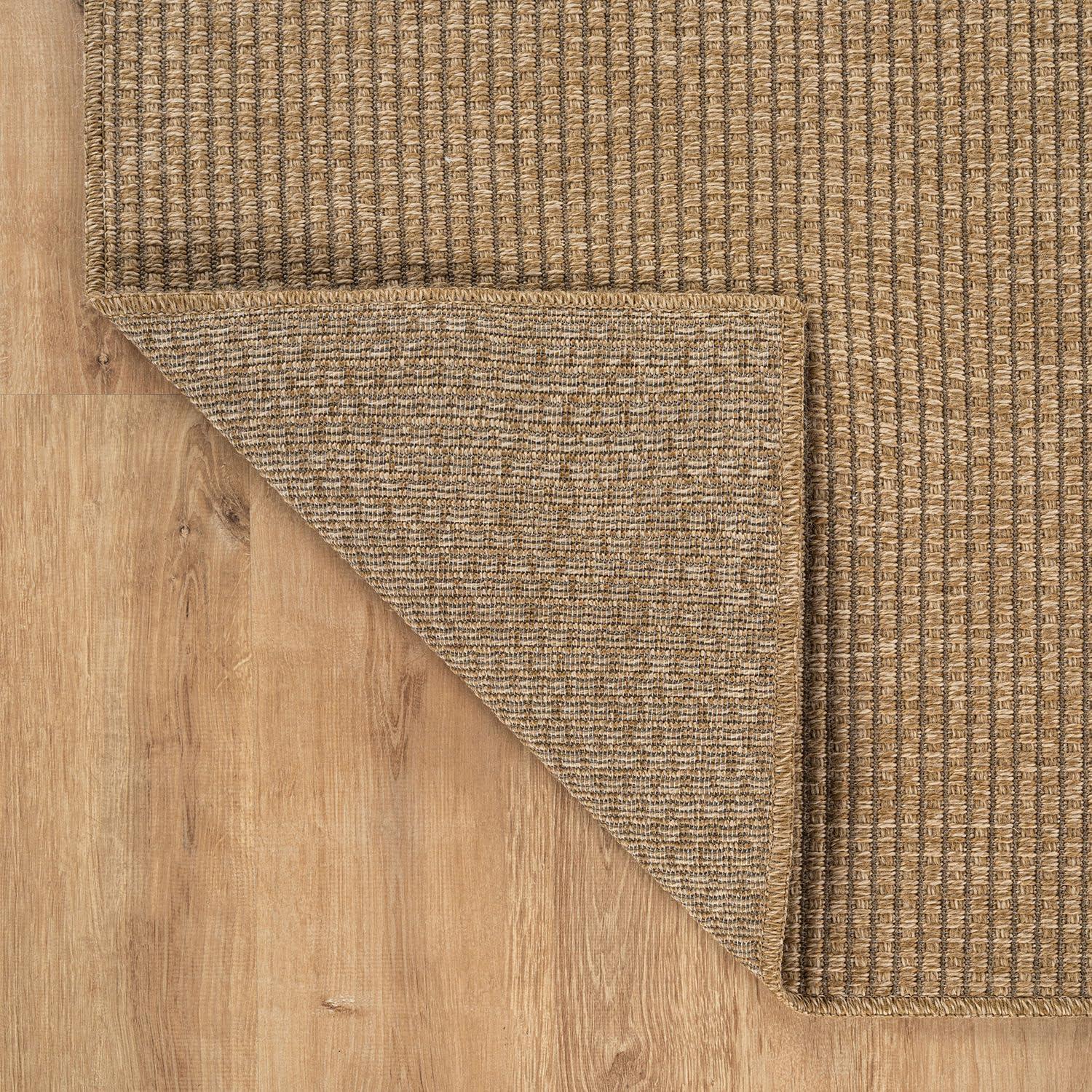 image:imageCAMILSON Easy Jute Rug 5x7 Indoor Outdoor Natural Color Fiber Area Rugs for Living Room Patio and Kitchen Rug Herringbone Seagrass Woven Design EasyCleaning Washable Outside Carpet Alfombras 5 x 7BasketweaveNatural