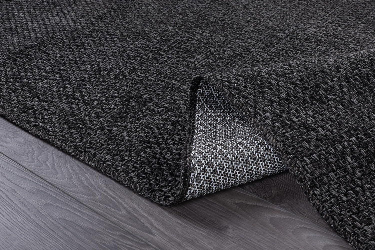 image:imageCAMILSON Easy Jute Rug 5x7 Indoor Outdoor Natural Color Fiber Area Rugs for Living Room Patio and Kitchen Rug Herringbone Seagrass Woven Design EasyCleaning Washable Outside Carpet Alfombras 5 x 7BasketweaveAnthracite