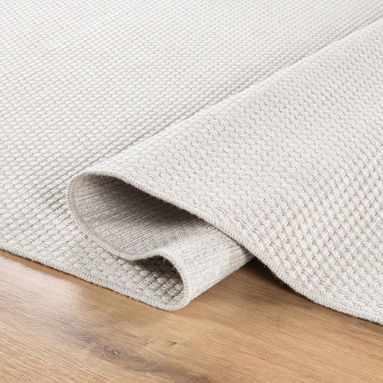 image:imageCAMILSON Easy Jute Rug 5x7 Indoor Outdoor Natural Color Fiber Area Rugs for Living Room Patio and Kitchen Rug Herringbone Seagrass Woven Design EasyCleaning Washable Outside Carpet Alfombras 5 x 7BasketweaveBone