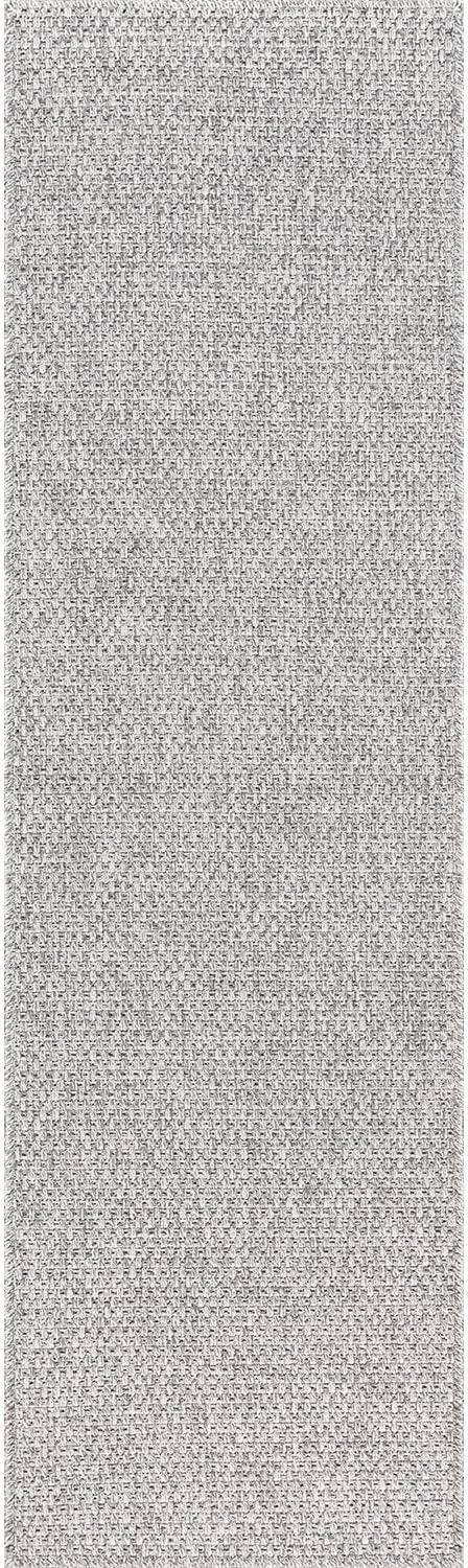 image:imageCAMILSON Easy Jute Rug 5x7 Indoor Outdoor Natural Color Fiber Area Rugs for Living Room Patio and Kitchen Rug Herringbone Seagrass Woven Design EasyCleaning Washable Outside Carpet Alfombras 5 x 7BasketweaveSilver