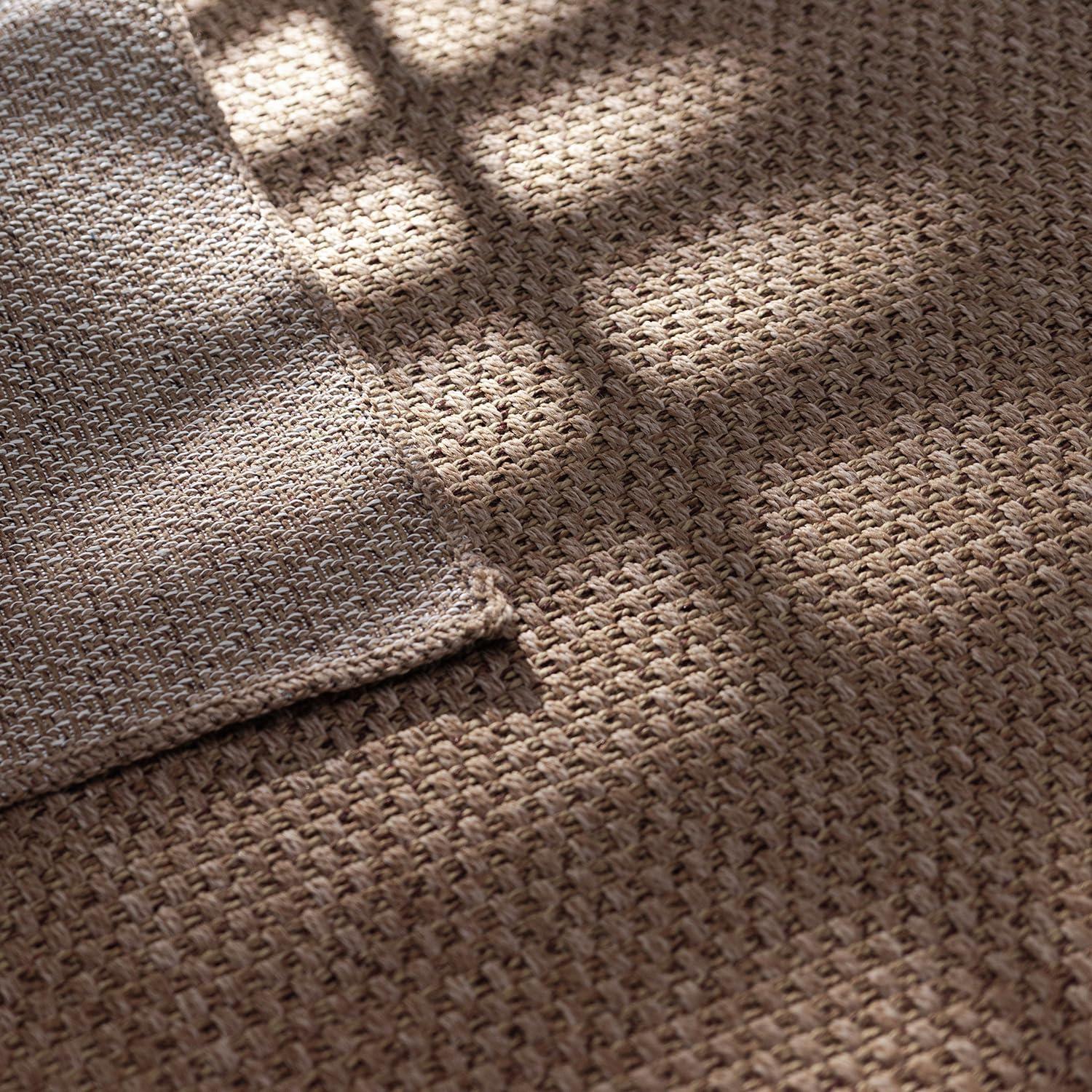 image:imageCAMILSON Easy Jute Rug 5x7 Indoor Outdoor Natural Color Fiber Area Rugs for Living Room Patio and Kitchen Rug Herringbone Seagrass Woven Design EasyCleaning Washable Outside Carpet Alfombras 5 x 7BasketweaveNatural