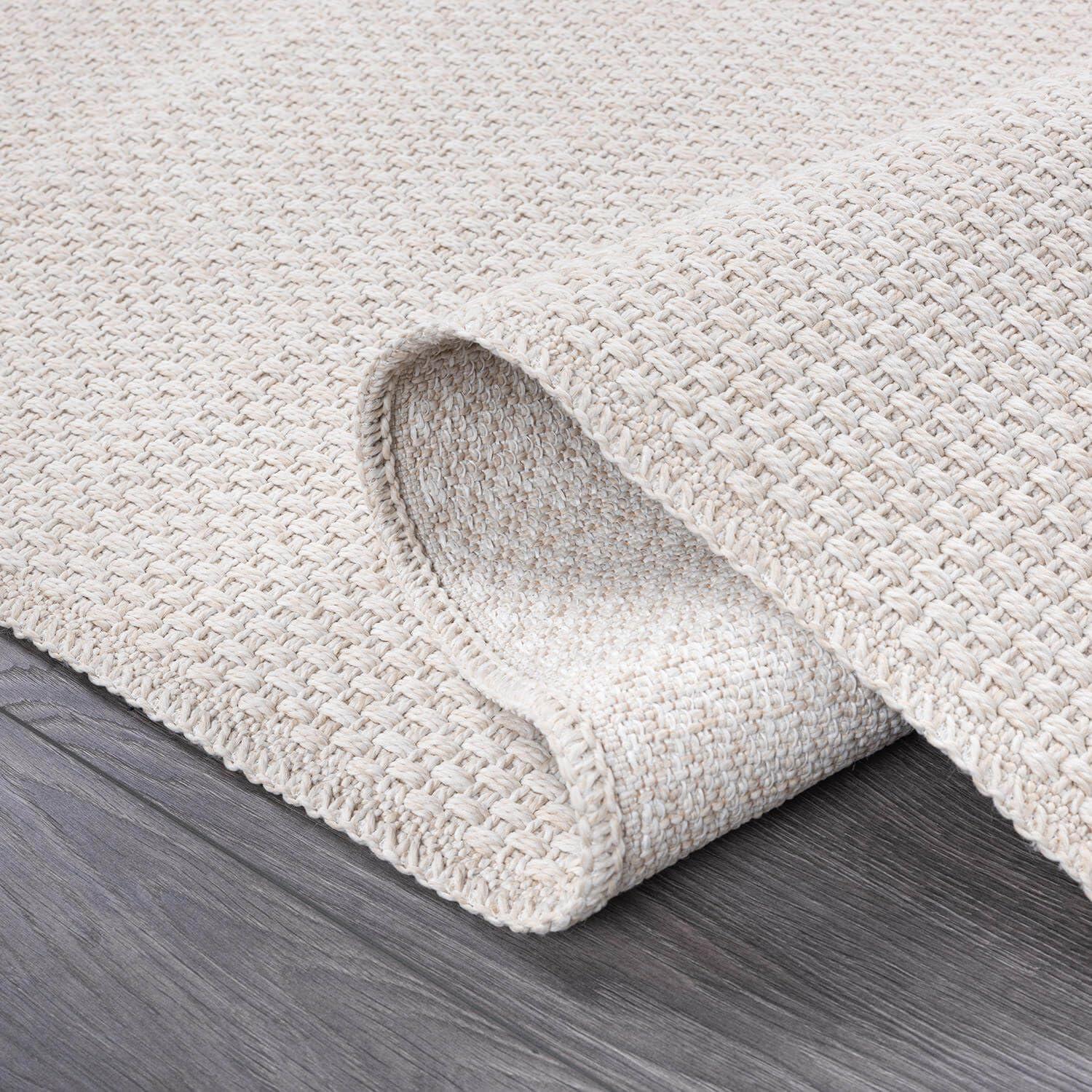 image:imageCAMILSON Easy Jute Rug 5x7 Indoor Outdoor Natural Color Fiber Area Rugs for Living Room Patio and Kitchen Rug Herringbone Seagrass Woven Design EasyCleaning Washable Outside Carpet Alfombras 5 x 7BasketweaveBone