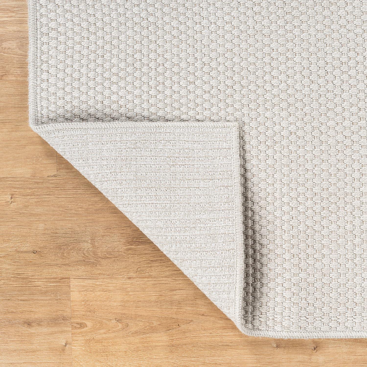 image:imageCAMILSON Easy Jute Rug 5x7 Indoor Outdoor Natural Color Fiber Area Rugs for Living Room Patio and Kitchen Rug Herringbone Seagrass Woven Design EasyCleaning Washable Outside Carpet Alfombras 5 x 7BasketweaveBone