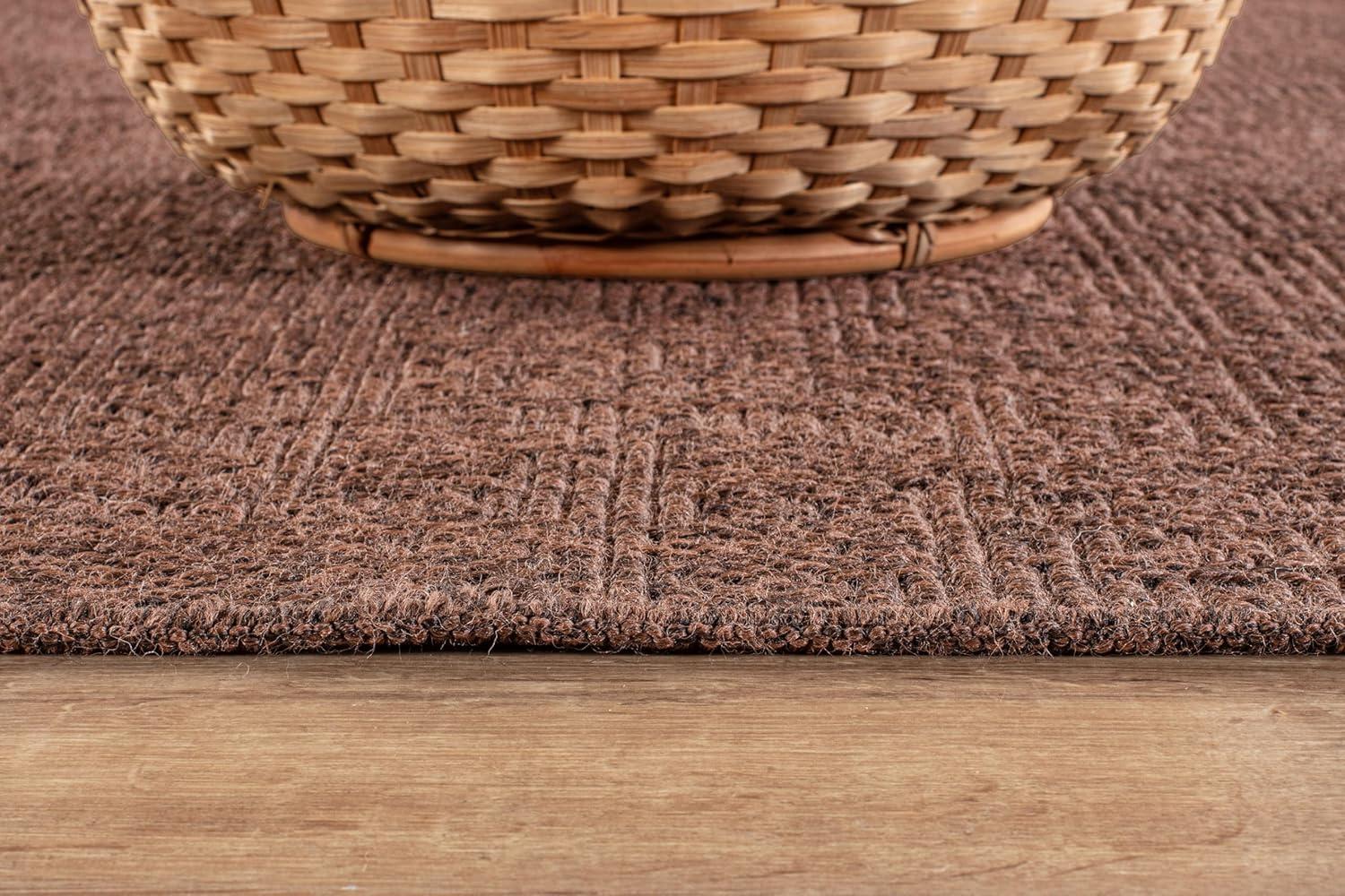 image:imageCAMILSON Easy Jute Rug 5x7 Indoor Outdoor Natural Color Fiber Area Rugs for Living Room Patio and Kitchen Rug Herringbone Seagrass Woven Design EasyCleaning Washable Outside Carpet Alfombras 5 x 7GranulatedBrown