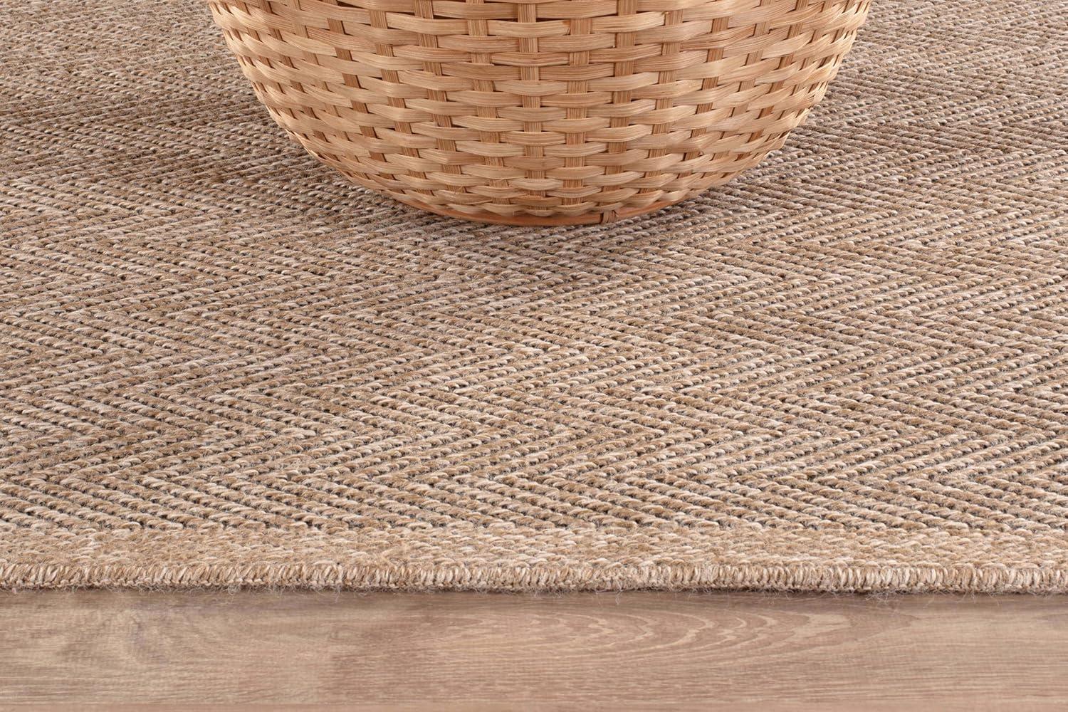 image:imageCAMILSON Easy Jute Rug 5x7 Indoor Outdoor Natural Color Fiber Area Rugs for Living Room Patio and Kitchen Rug Herringbone Seagrass Woven Design EasyCleaning Washable Outside Carpet Alfombras 5 x 7HerringboneNatural