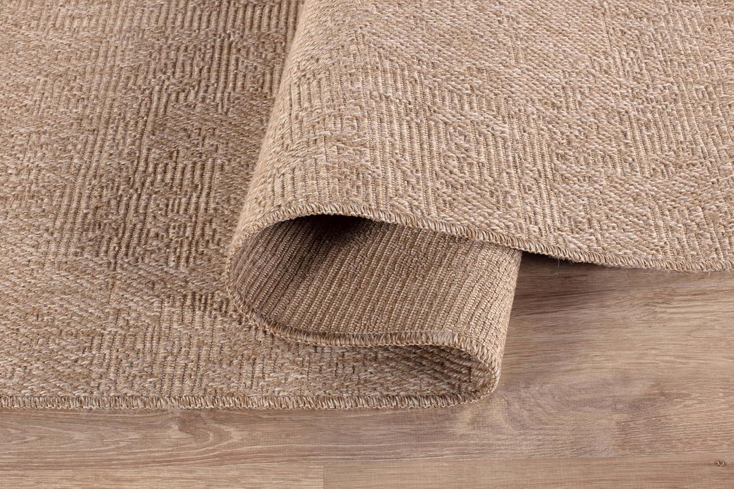 image:imageCAMILSON Easy Jute Rug 5x7 Indoor Outdoor Natural Color Fiber Area Rugs for Living Room Patio and Kitchen Rug Herringbone Seagrass Woven Design EasyCleaning Washable Outside Carpet Alfombras 5 x 7GranulatedNatural
