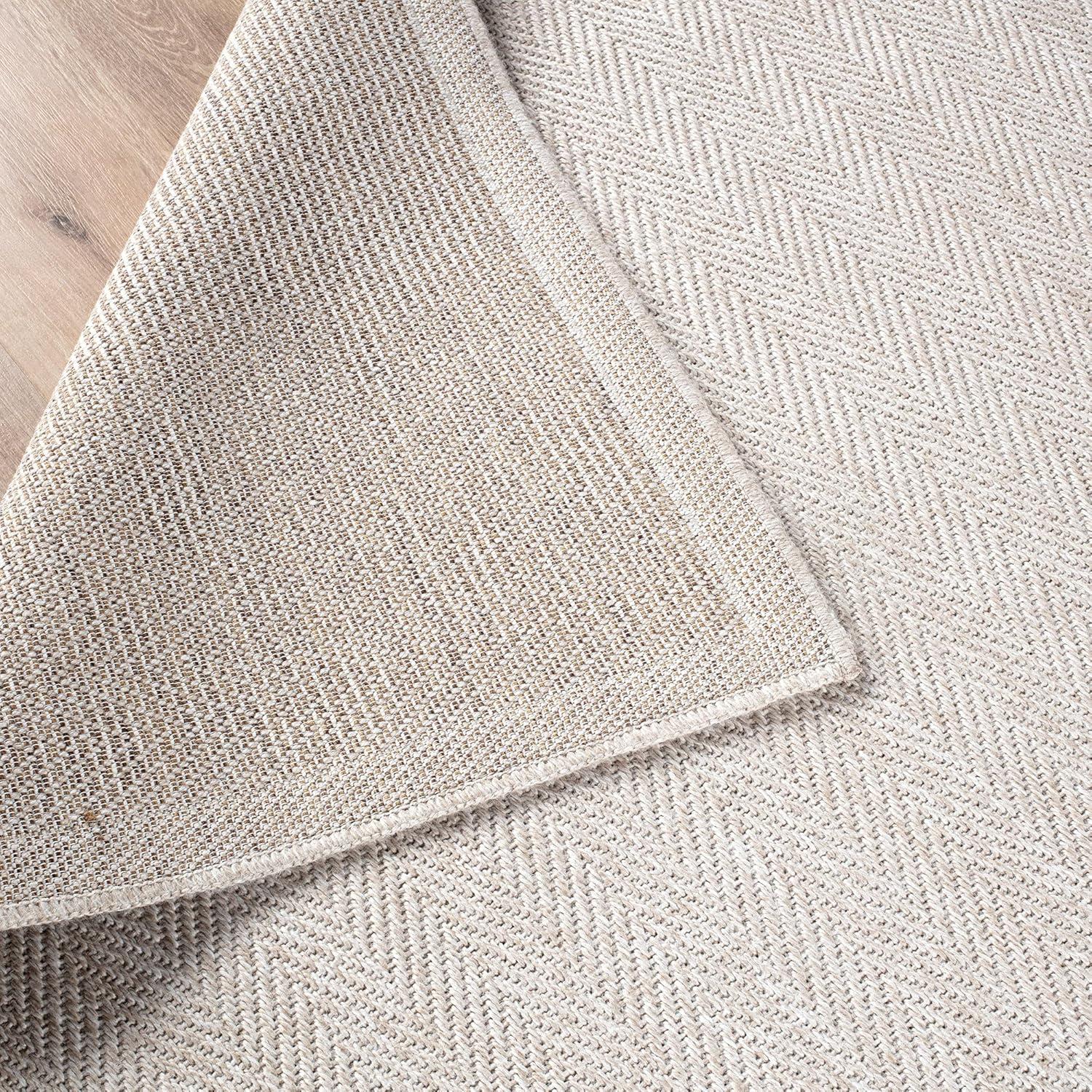 image:imageCAMILSON Easy Jute Rug 5x7 Indoor Outdoor Natural Color Fiber Area Rugs for Living Room Patio and Kitchen Rug Herringbone Seagrass Woven Design EasyCleaning Washable Outside Carpet Alfombras 5 x 7HerringboneBone