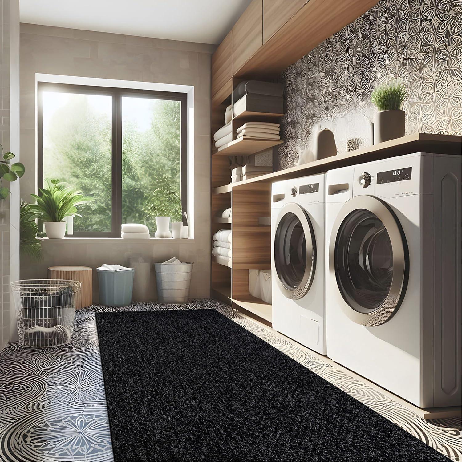 image:imageCAMILSON Easy Jute Rug 5x7 Indoor Outdoor Natural Color Fiber Area Rugs for Living Room Patio and Kitchen Rug Herringbone Seagrass Woven Design EasyCleaning Washable Outside Carpet Alfombras 5 x 7BasketweaveAnthracite
