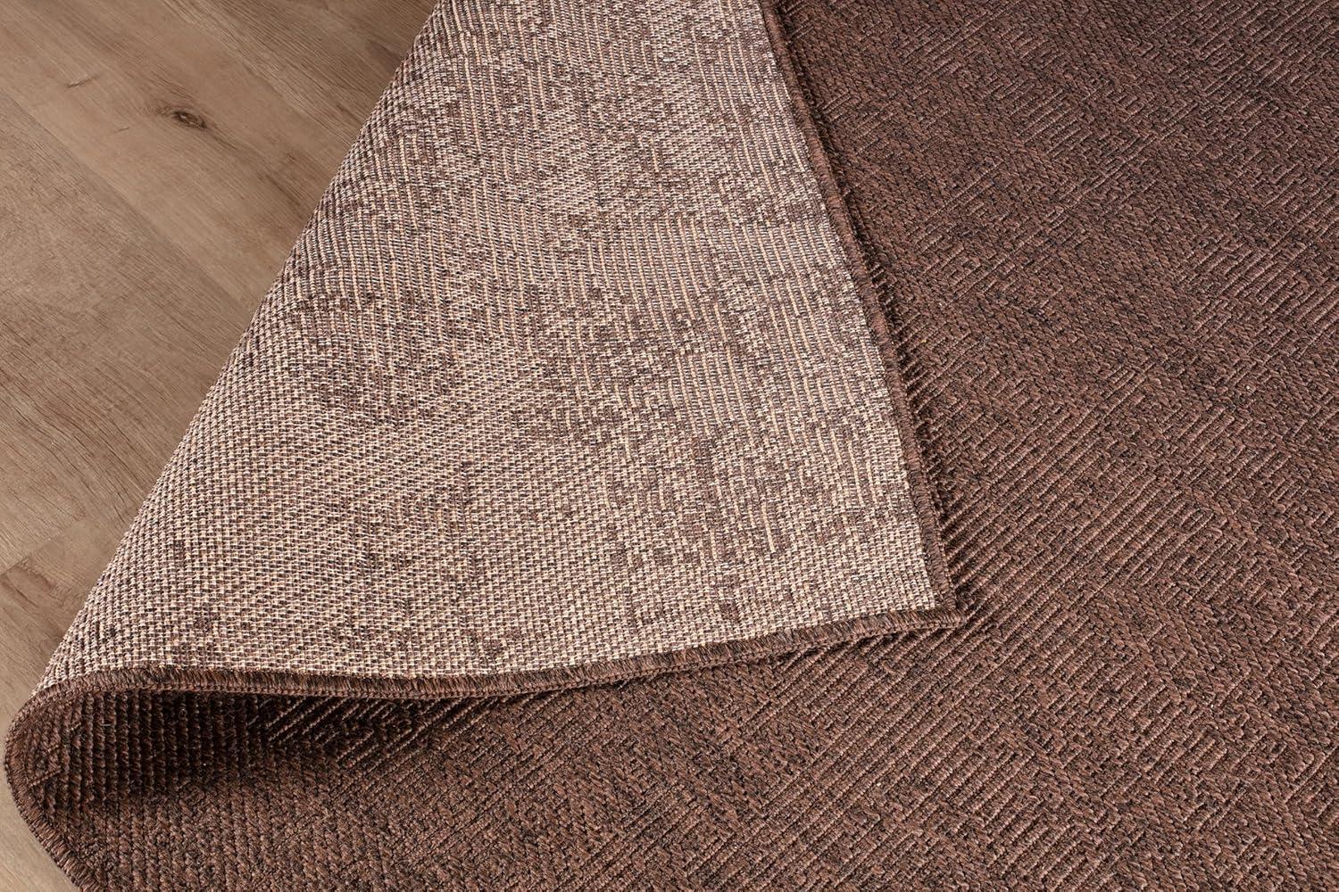 image:imageCAMILSON Easy Jute Rug 5x7 Indoor Outdoor Natural Color Fiber Area Rugs for Living Room Patio and Kitchen Rug Herringbone Seagrass Woven Design EasyCleaning Washable Outside Carpet Alfombras 5 x 7GranulatedBrown