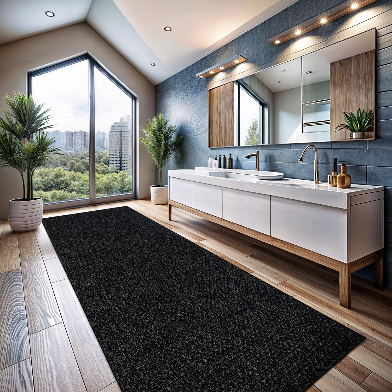 image:imageCAMILSON Easy Jute Rug 5x7 Indoor Outdoor Natural Color Fiber Area Rugs for Living Room Patio and Kitchen Rug Herringbone Seagrass Woven Design EasyCleaning Washable Outside Carpet Alfombras 5 x 7BasketweaveAnthracite