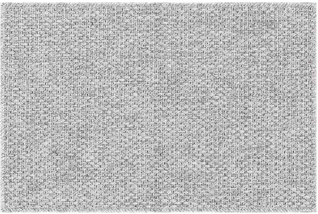 image:imageCAMILSON Easy Jute Rug 5x7 Indoor Outdoor Natural Color Fiber Area Rugs for Living Room Patio and Kitchen Rug Herringbone Seagrass Woven Design EasyCleaning Washable Outside Carpet Alfombras 5 x 7BasketweaveSilver